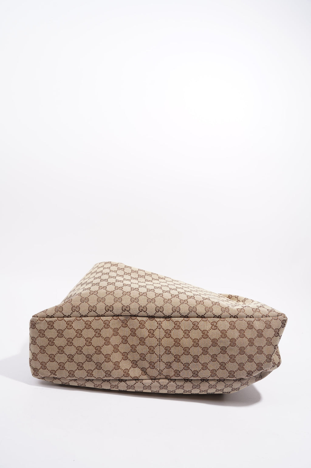 Gucci Womens GG Horsebit Hobo Beige Large