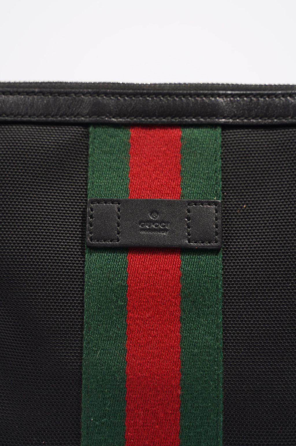 Gucci Womens Cloth Messenger Bag Black Small
