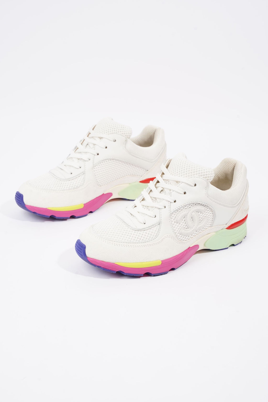 Chanel Womens CC Logo White / Multi Midsole EU 36.5 / UK 3.5