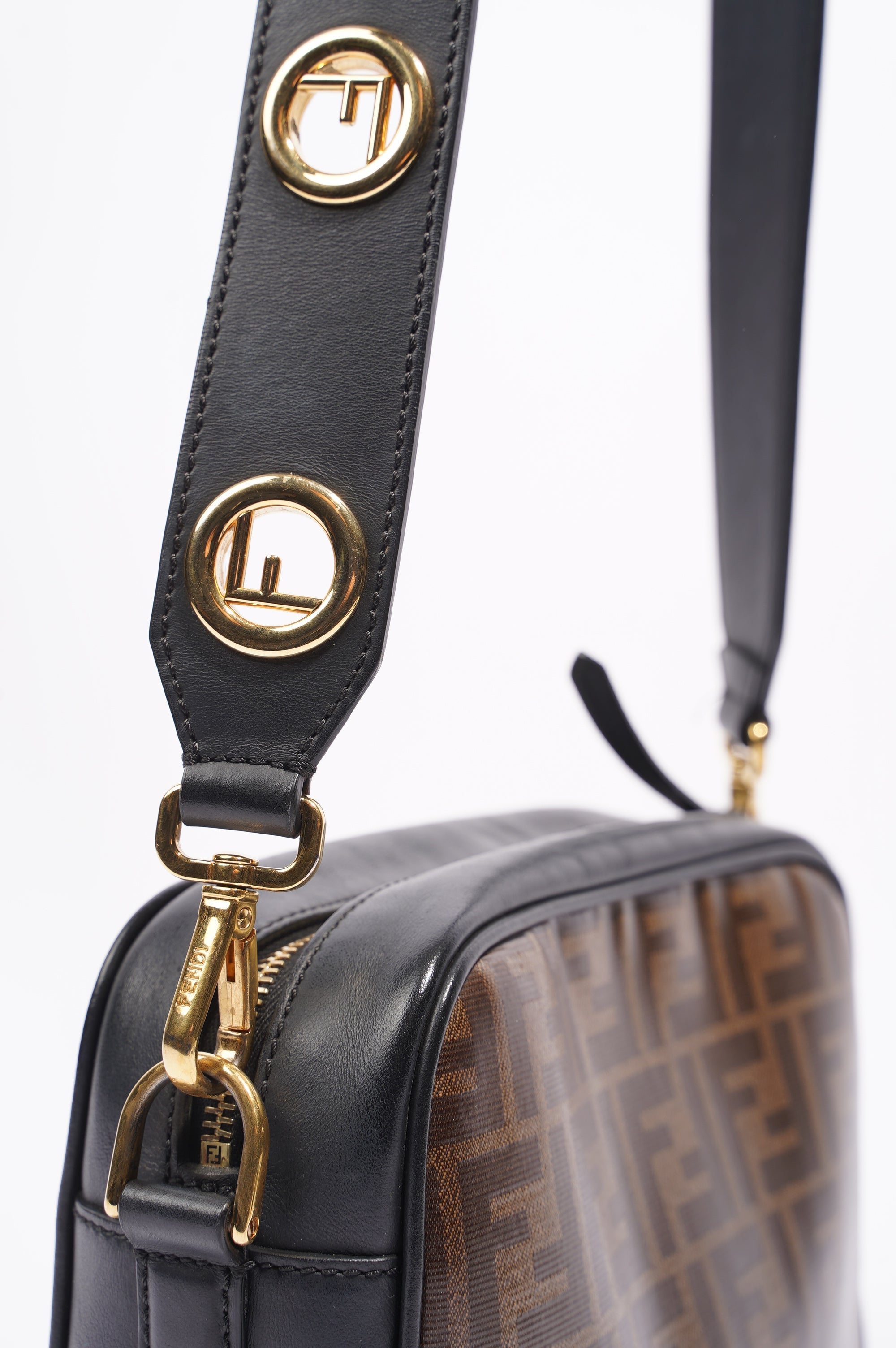 Fendi Camera Case Monogram Leather / Canvas