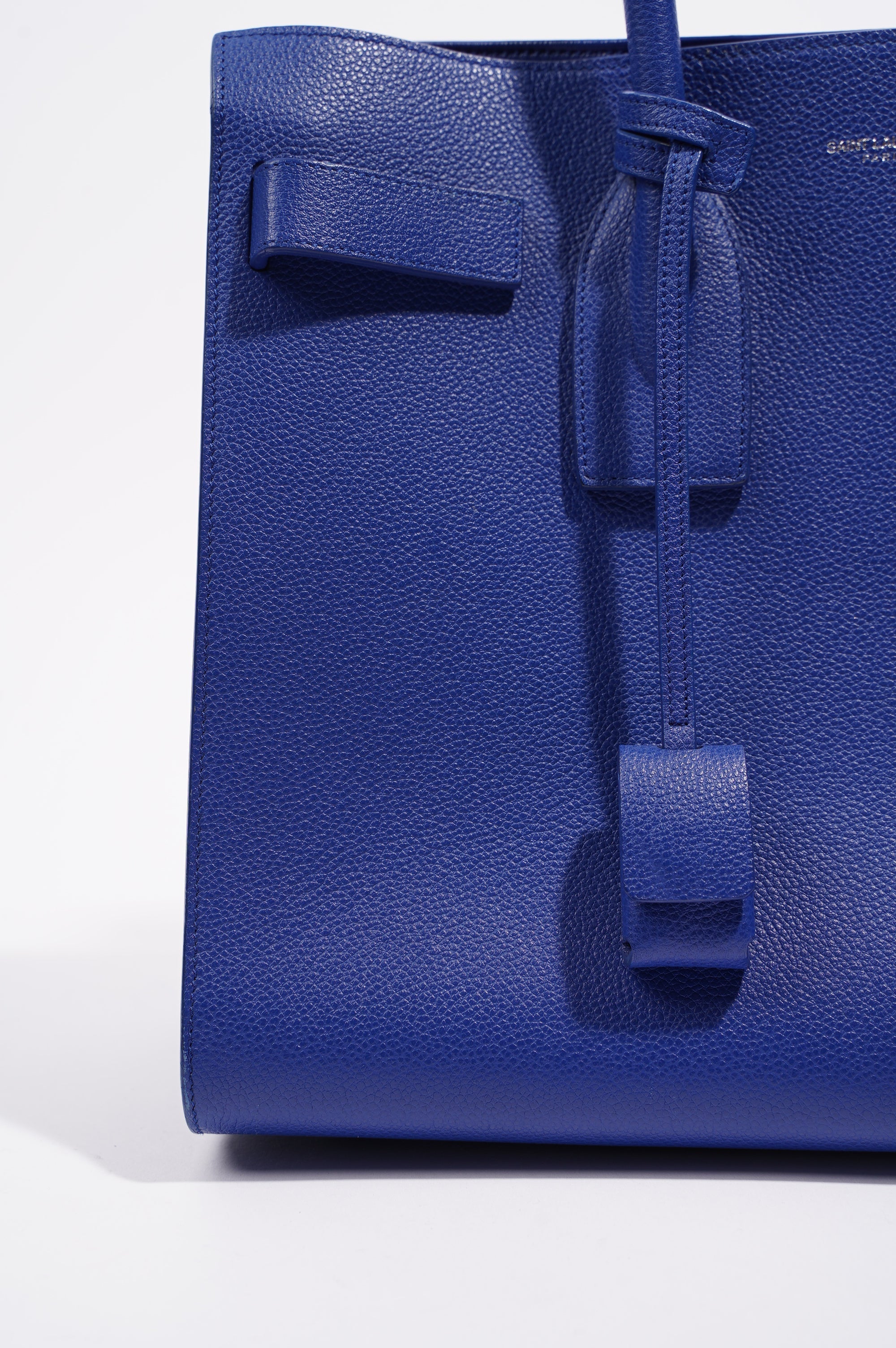Saint Laurent Womens Sac De Jour Blue Small