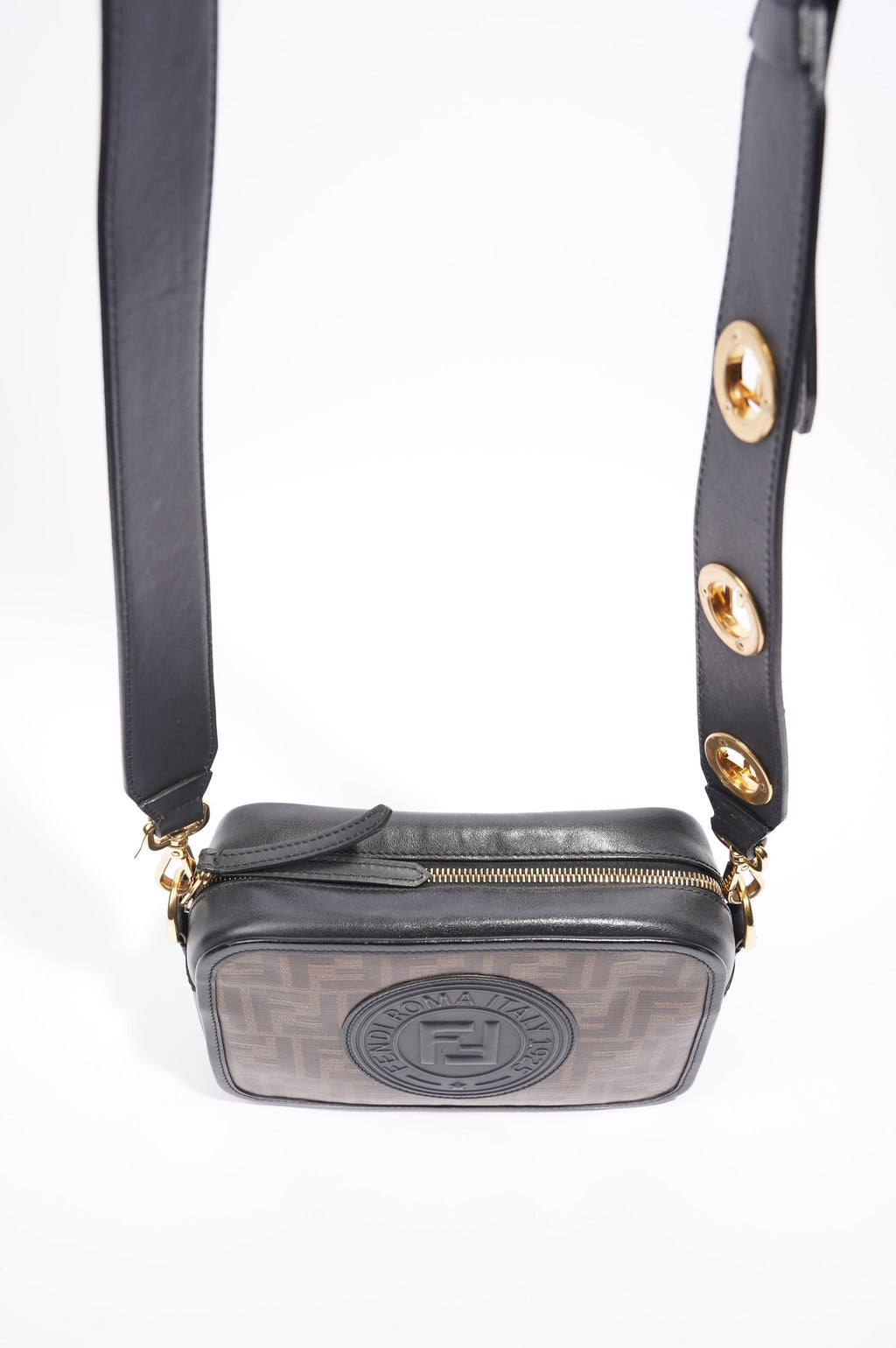 Fendi Camera Case Monogram Leather / Canvas