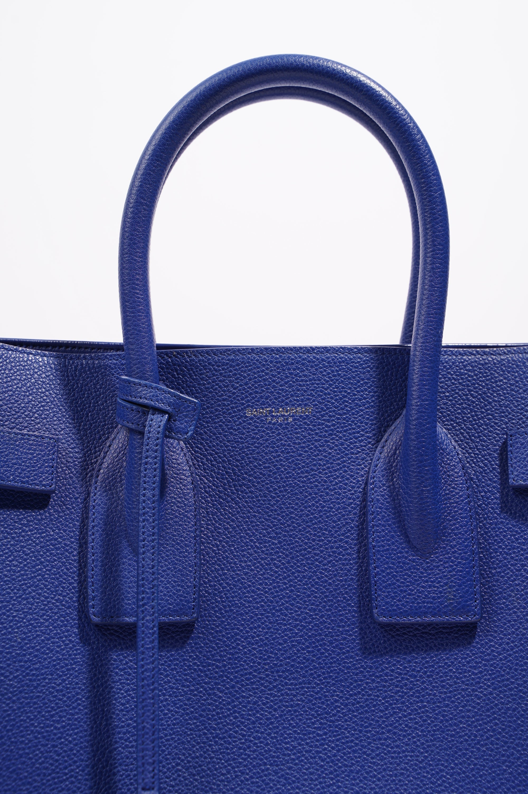 Saint Laurent Womens Sac De Jour Blue Small