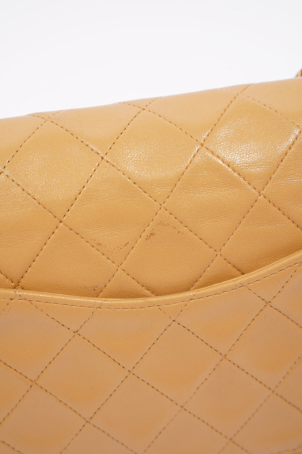 Chanel Womens Lambskin Classic Flap Beige Medium