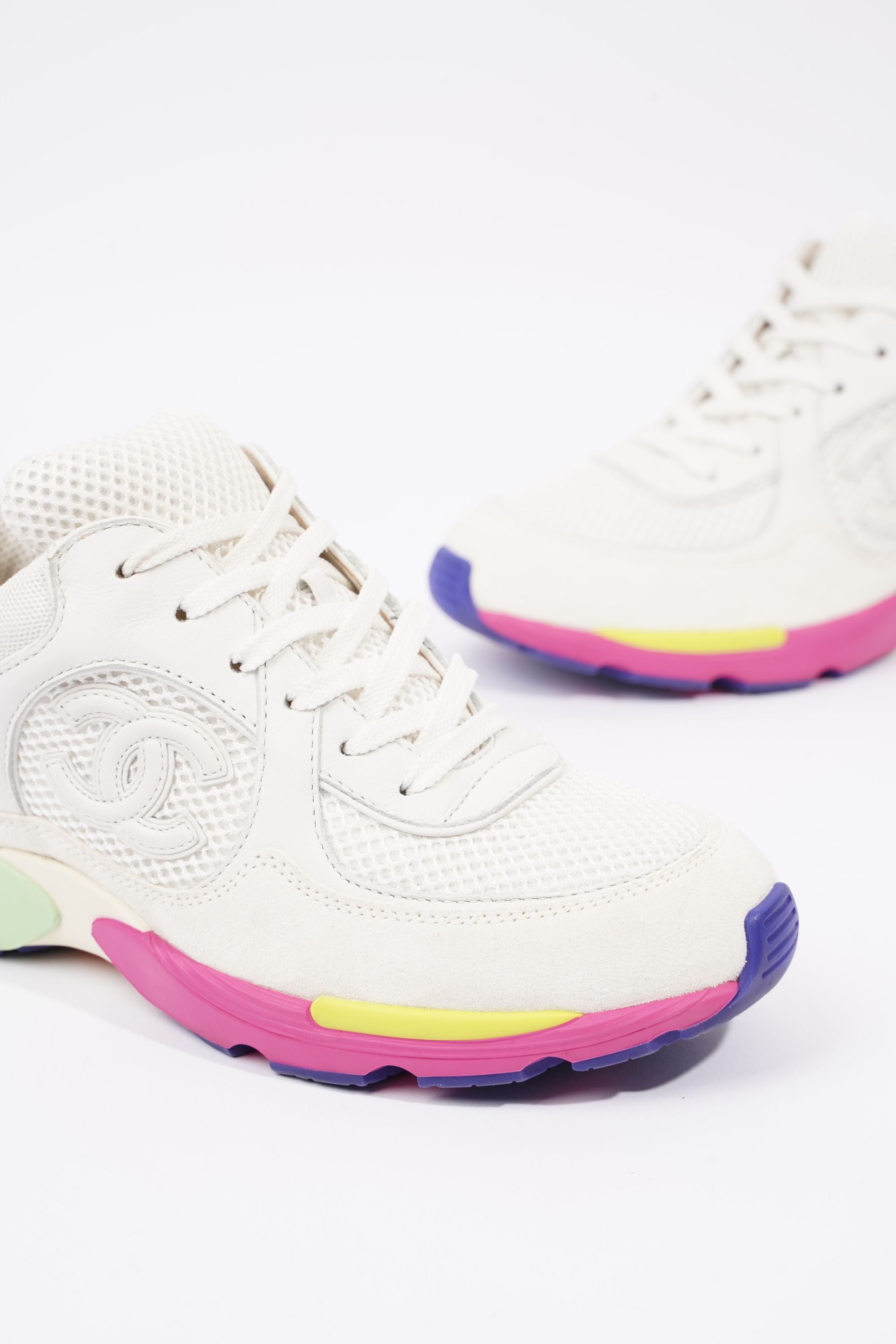Chanel Womens CC Logo White / Multi Midsole EU 36.5 / UK 3.5