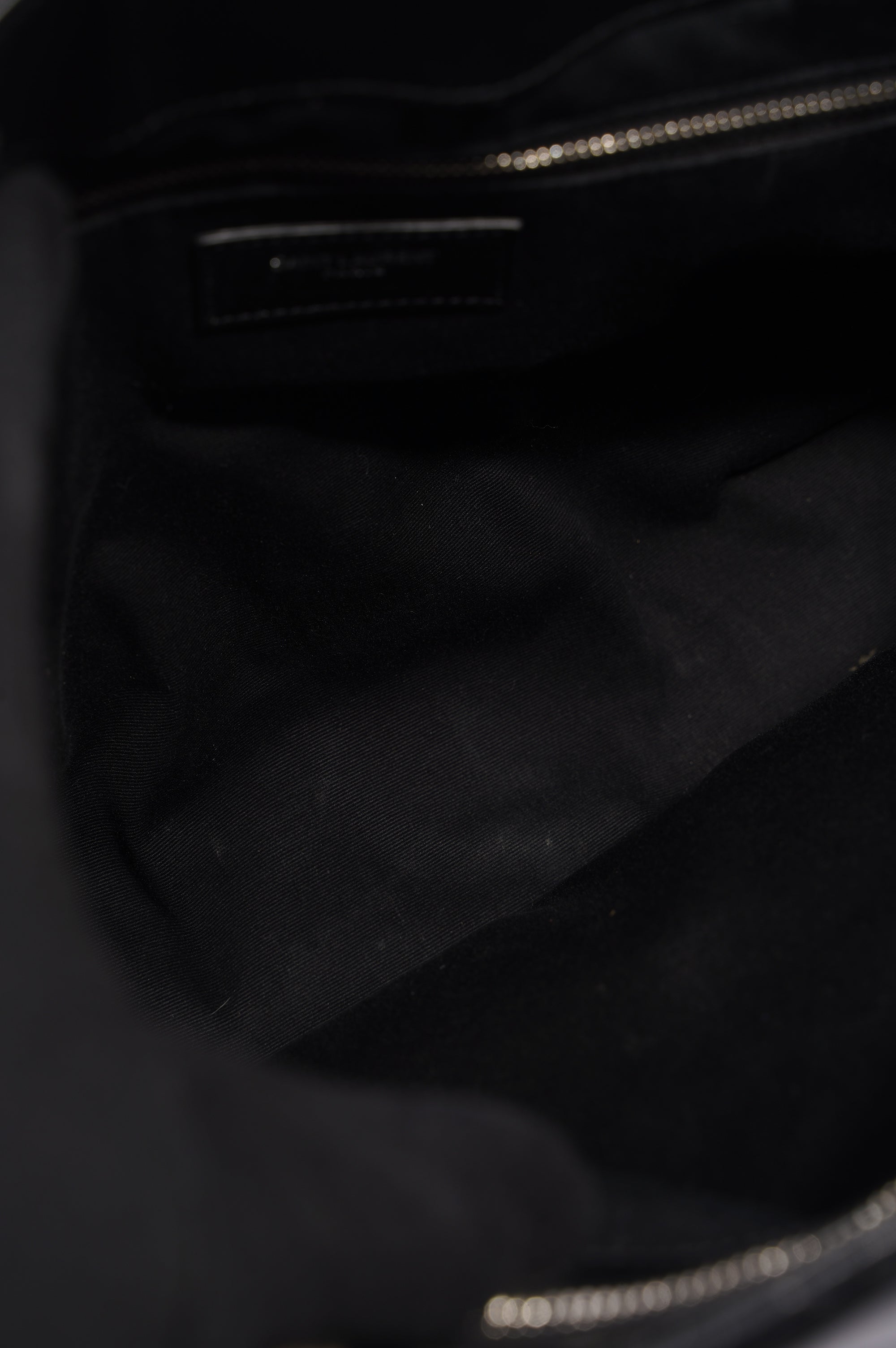 Saint Laurent Womens Lou Lou Shopper Bag Black / Silver Large