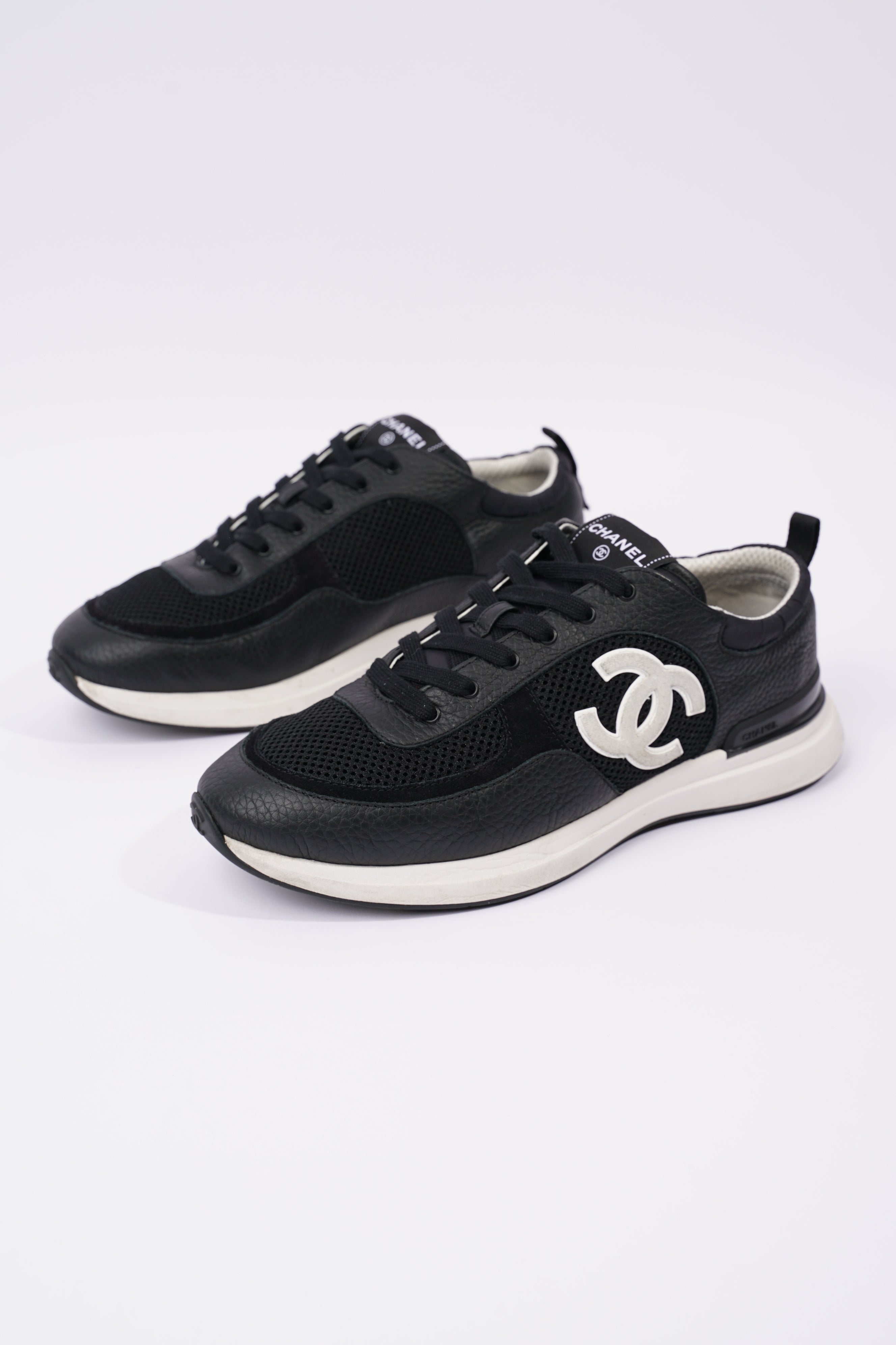 Chanel Mens CC Logo Black / White EU 43 / UK 9