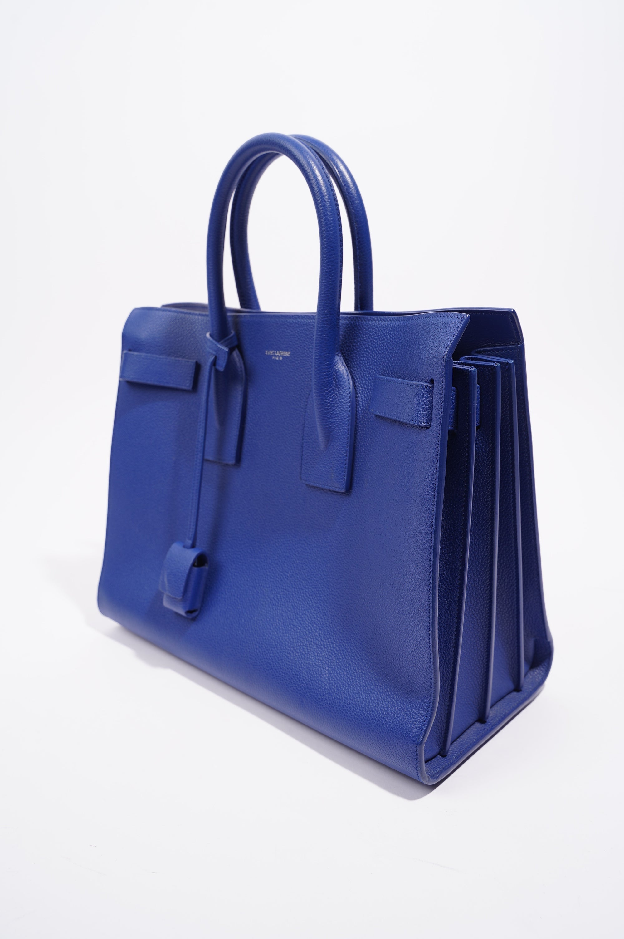 Saint Laurent Womens Sac De Jour Blue Small