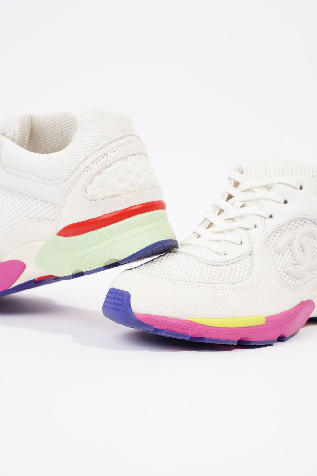 Chanel Womens CC Logo White / Multi Midsole EU 36.5 / UK 3.5