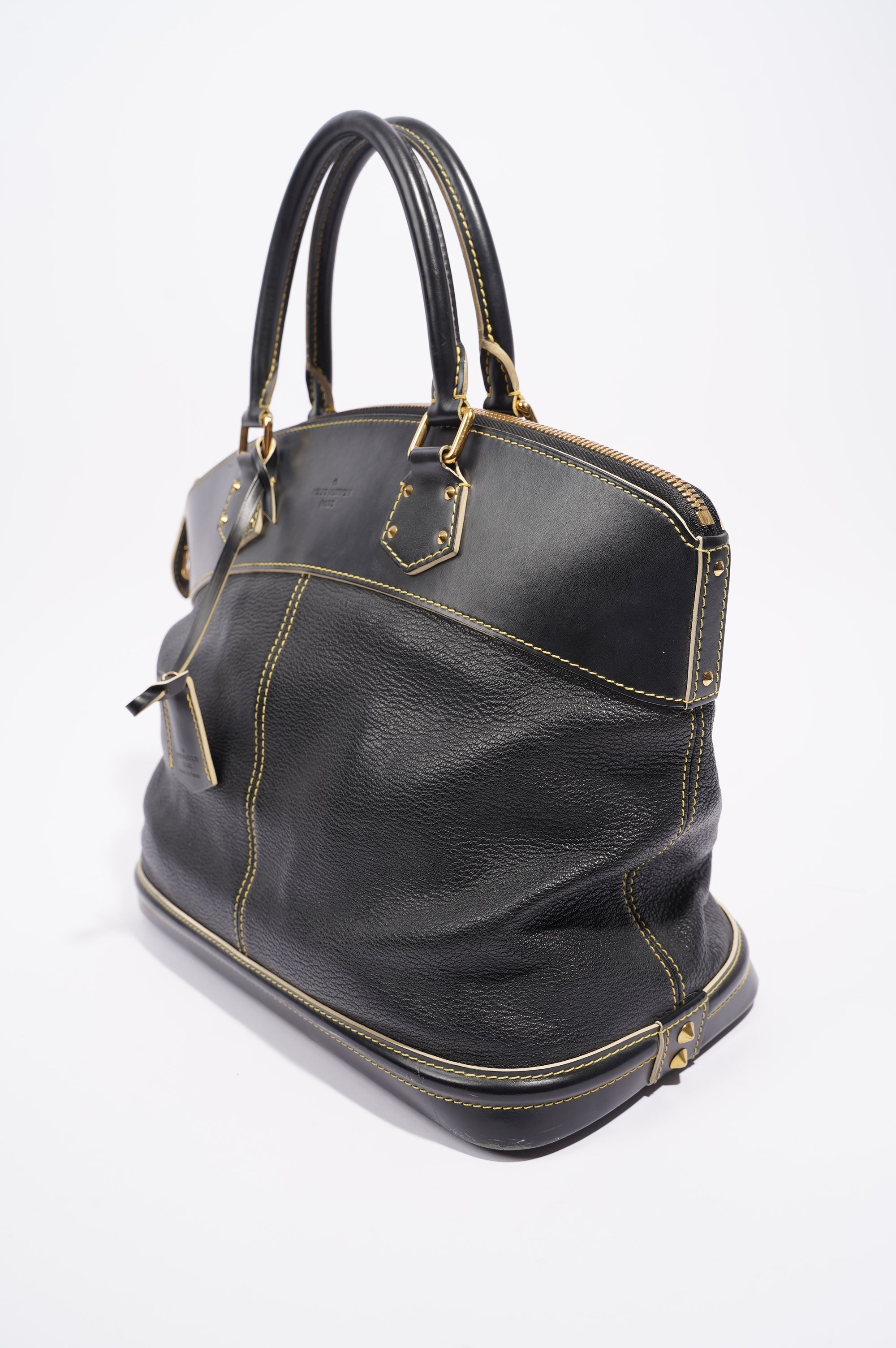 Louis Vuitton Womens Vintage Suhali Lockit Bag Black MM