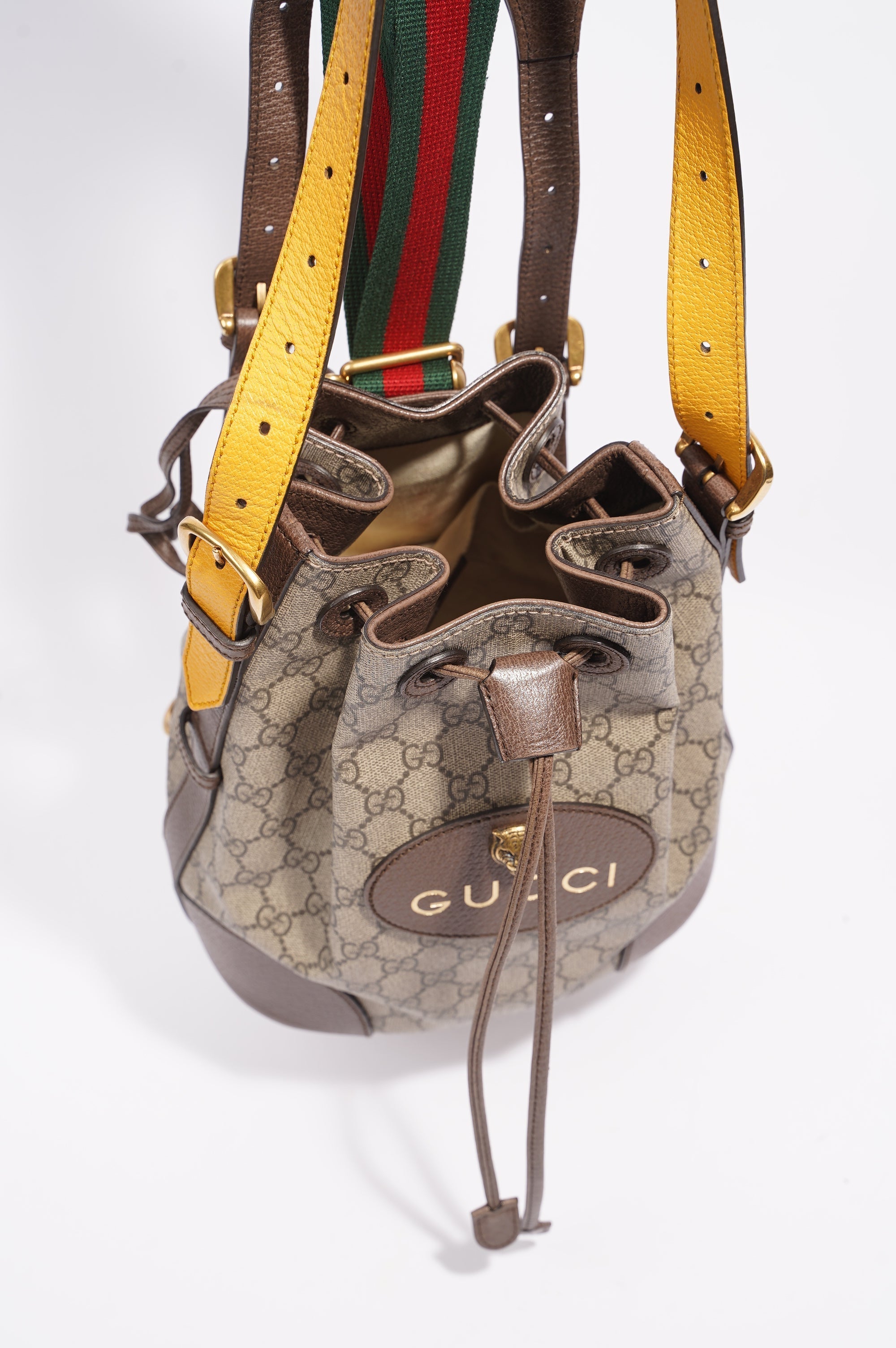 Gucci Neo Vintage Bucket Brown Canvas / Leather