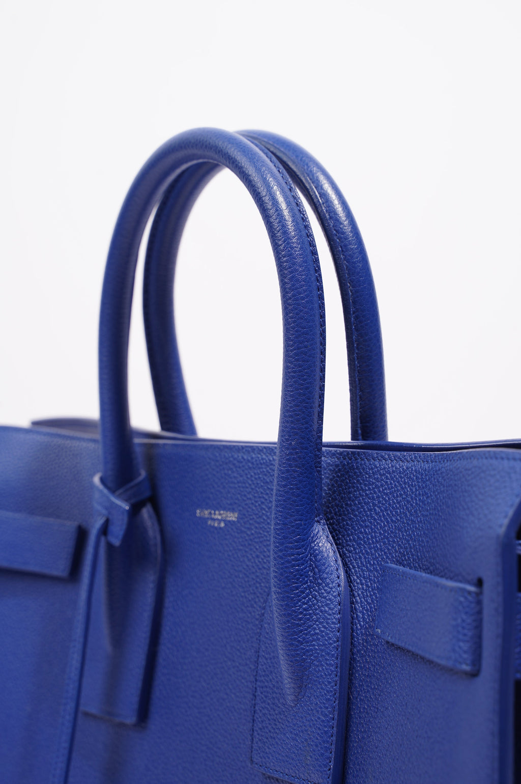 Saint Laurent Womens Sac De Jour Blue Small