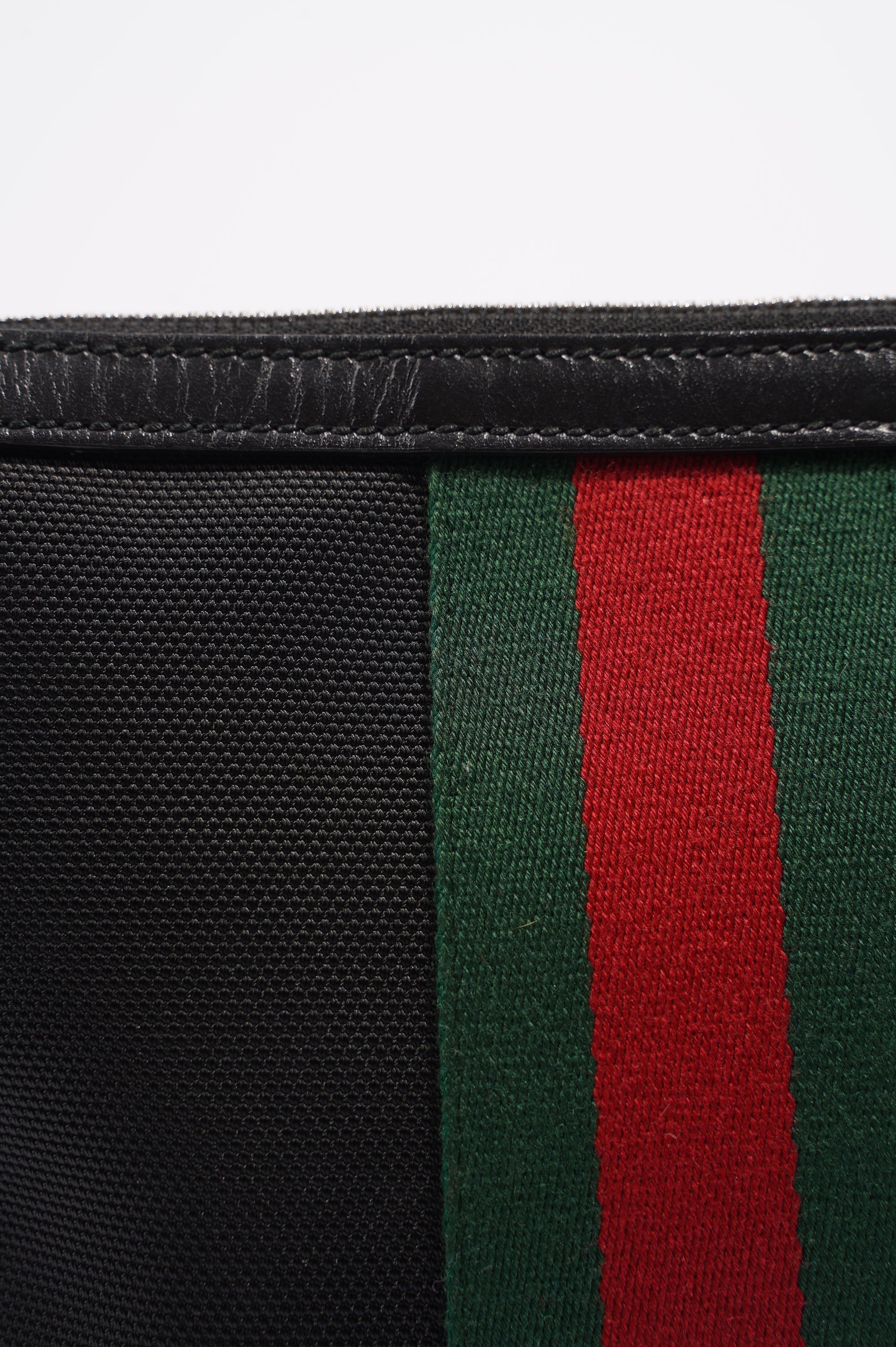 Gucci Womens Cloth Messenger Bag Black Small
