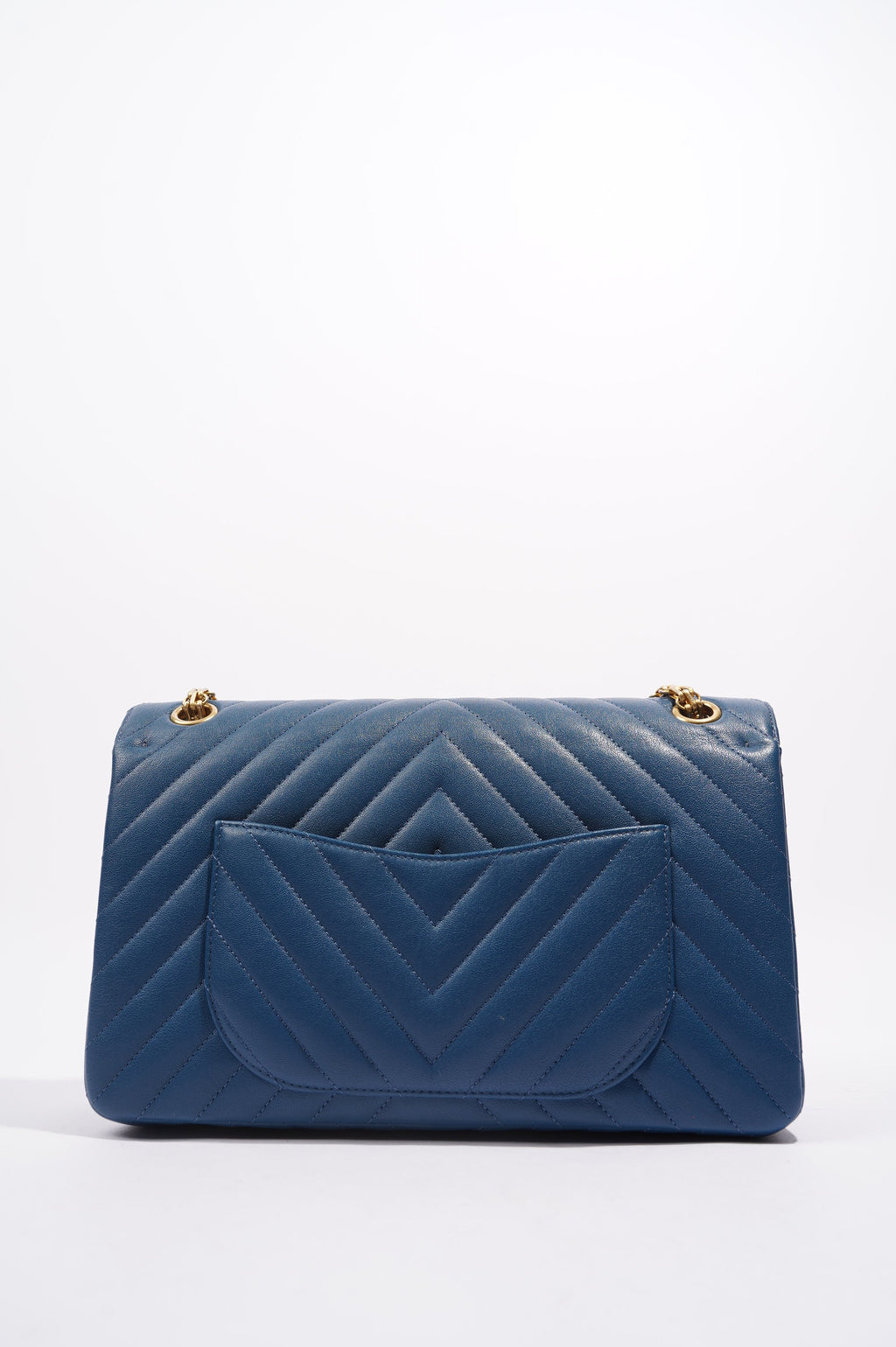 Chanel Womens Lambskin Reissue 2.55 Blue Leather