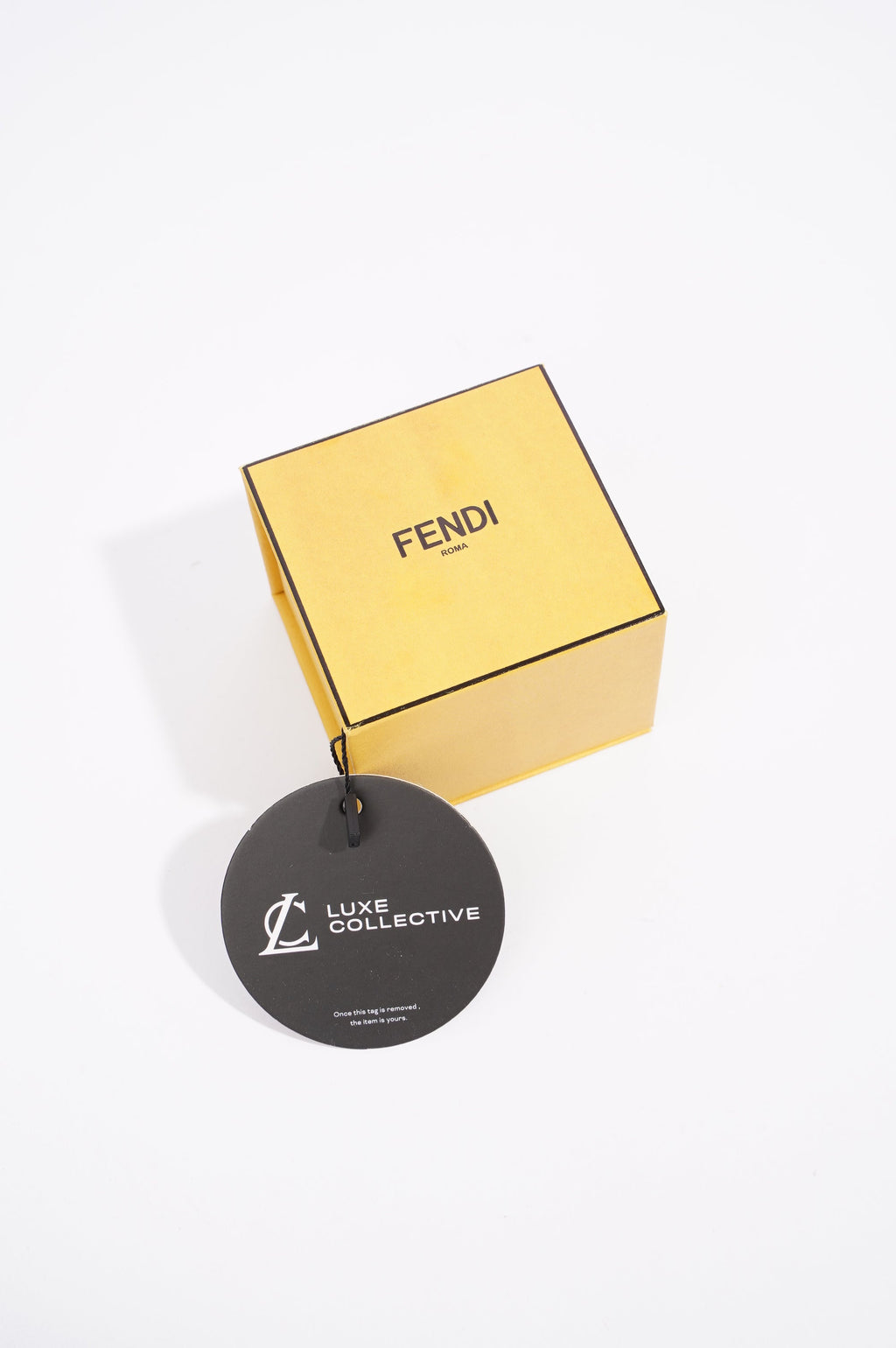 Fendi Womens F Ring Golden Finish Brass Medium