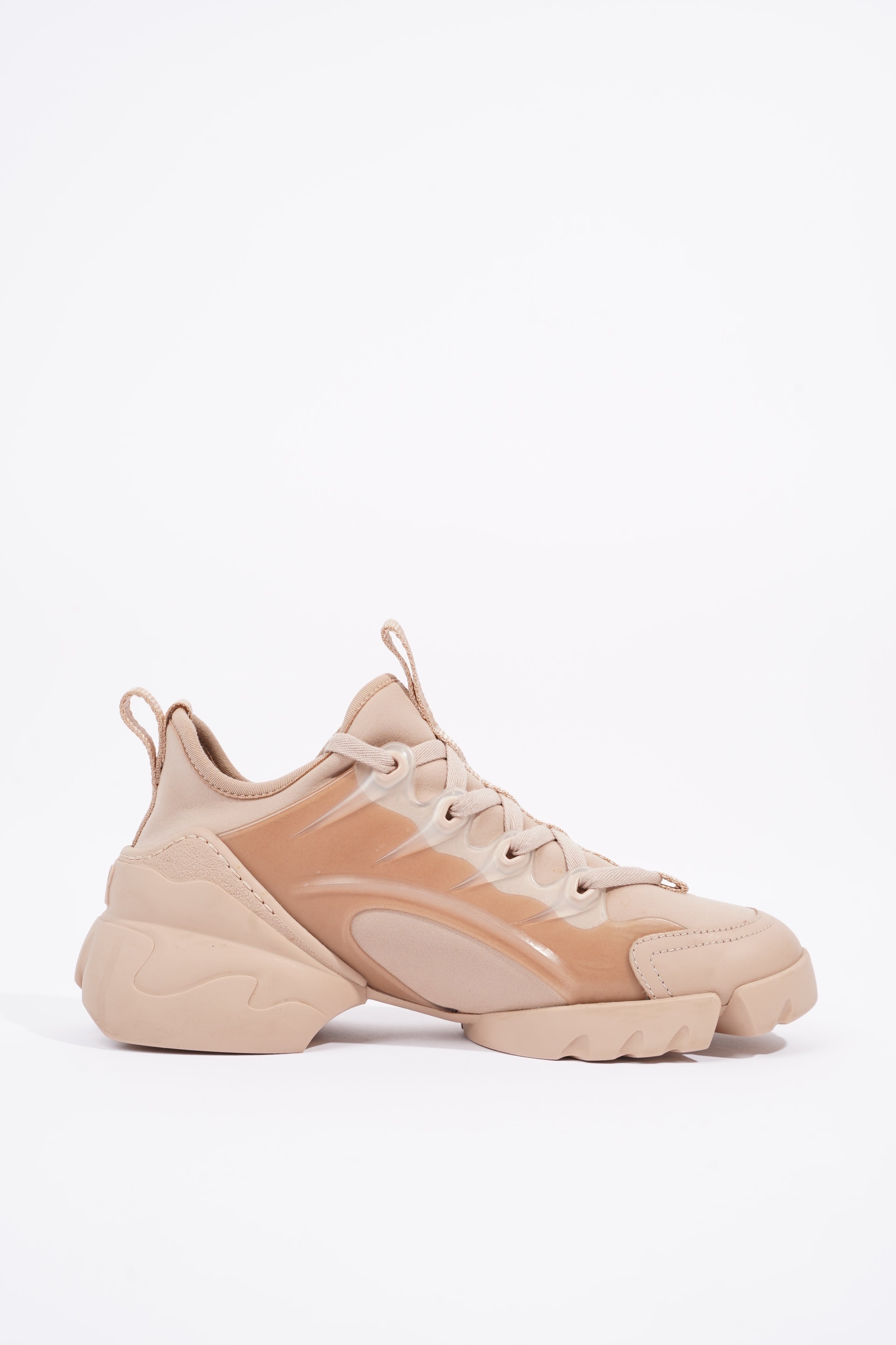 Christian Dior Womens D Connect Sneaker Nude Technical Fabric EU 35 / UK 2