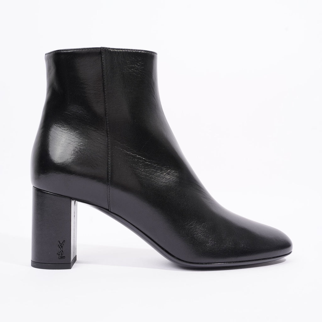 Saint Laurent Womens Lou Lou Leather Zip Boots Black EU 39.5 / UK 6.5