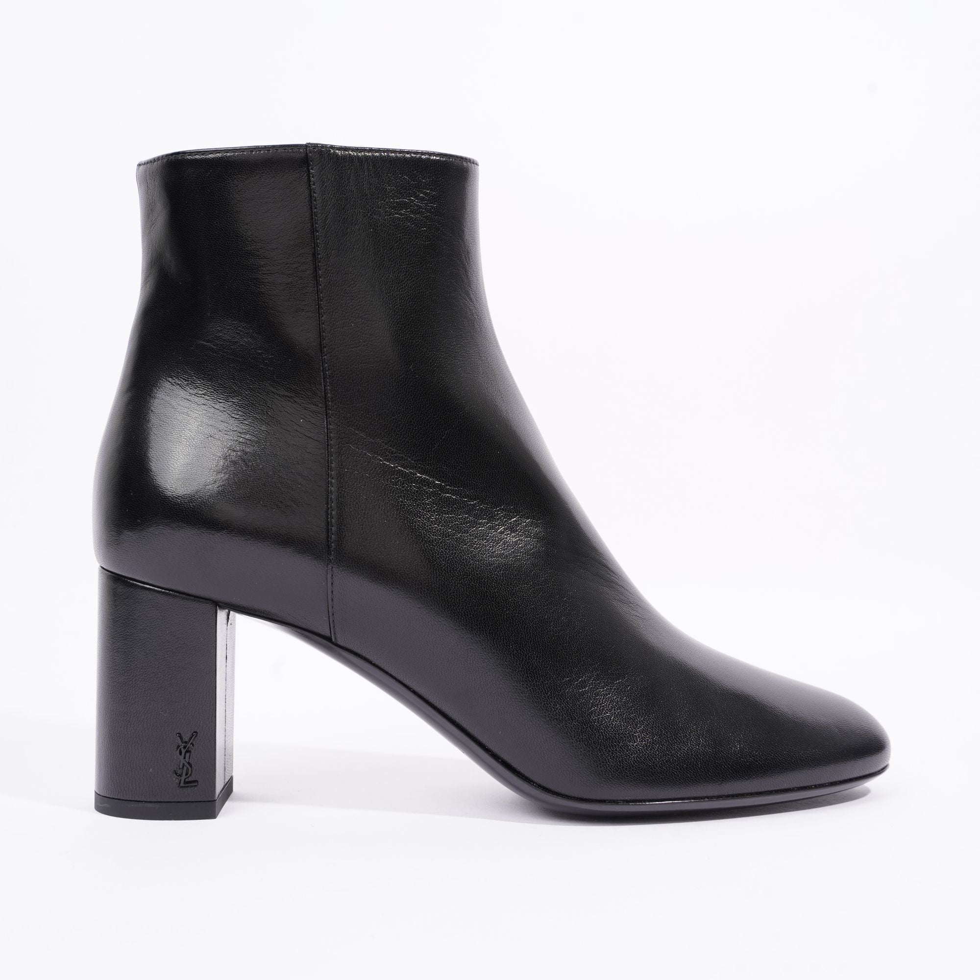 Saint Laurent Womens Lou Lou Leather Zip Boots Black EU 39.5 / UK 6.5