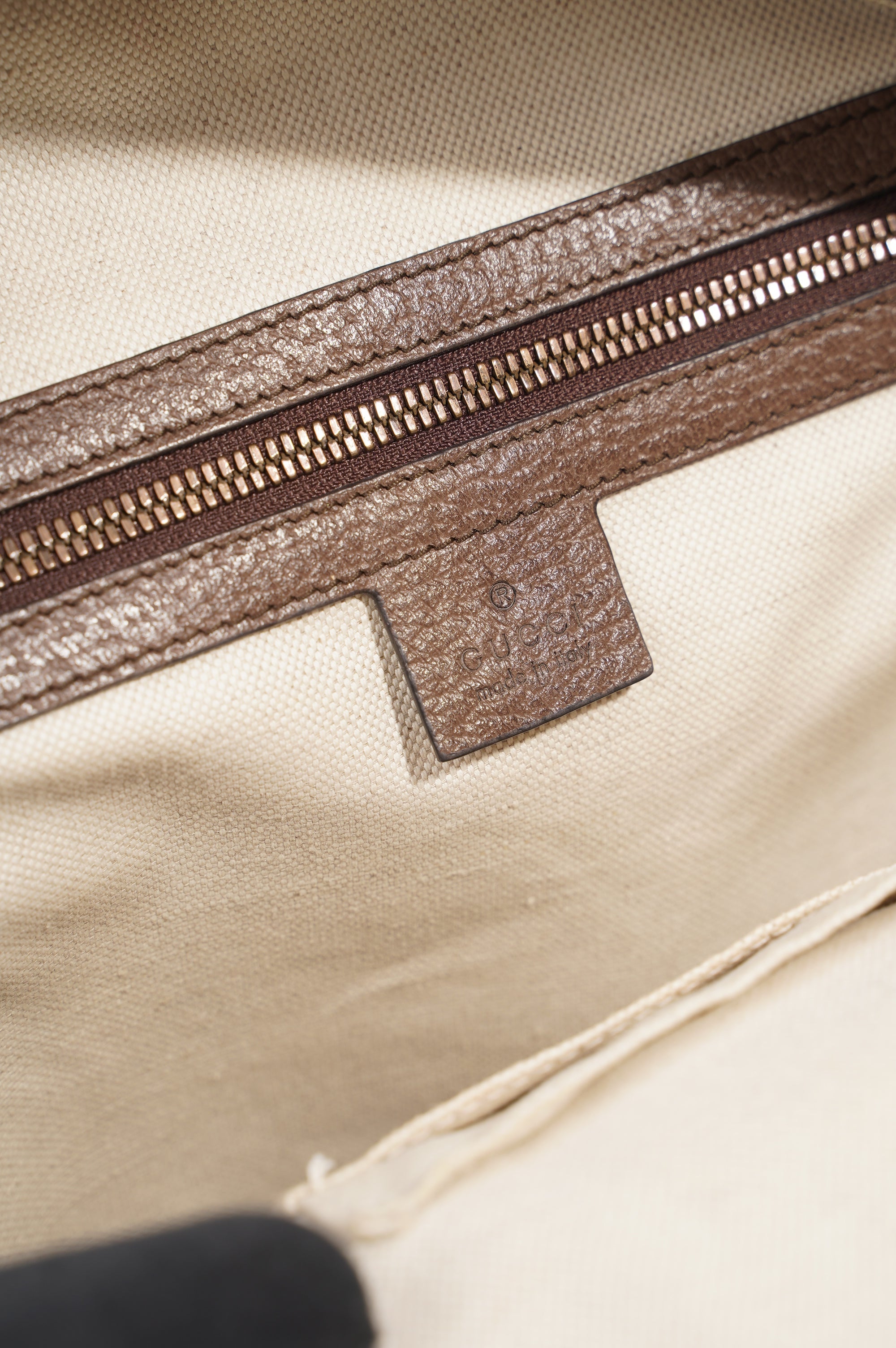 Gucci Womens Ophidia GG Backpack Brown Canvas Small