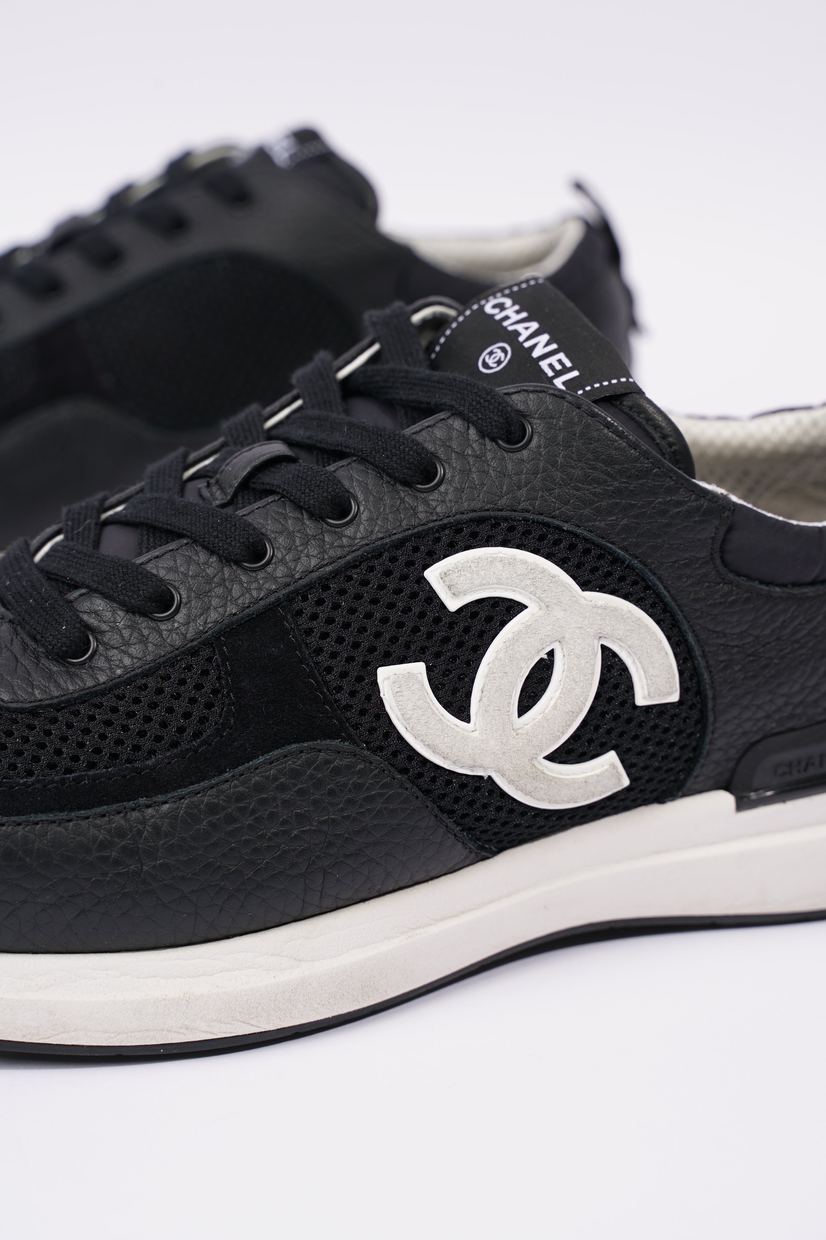 Chanel Mens CC Logo Black / White EU 43 / UK 9