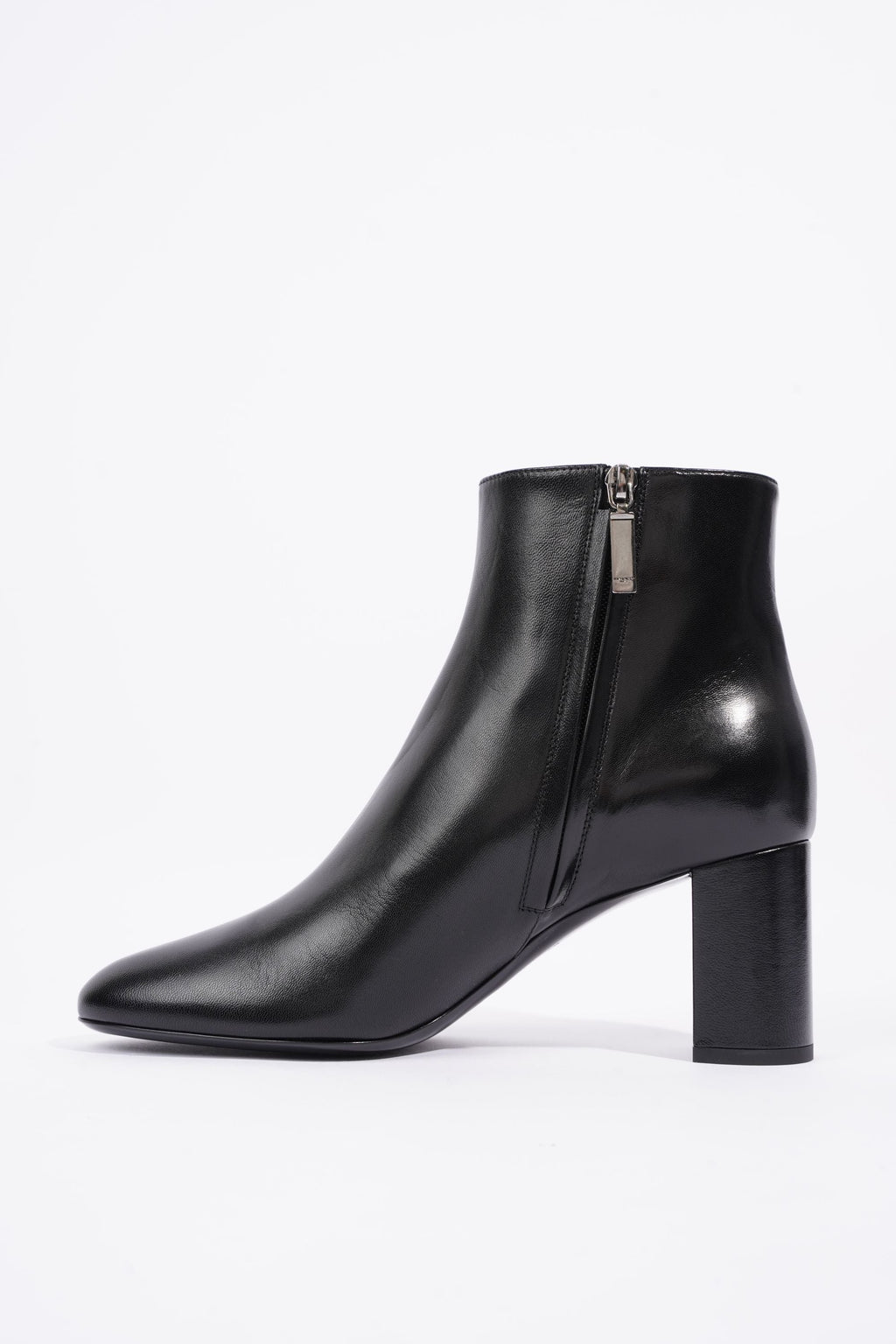 Saint Laurent Womens Lou Lou Leather Zip Boots Black EU 39.5 / UK 6.5