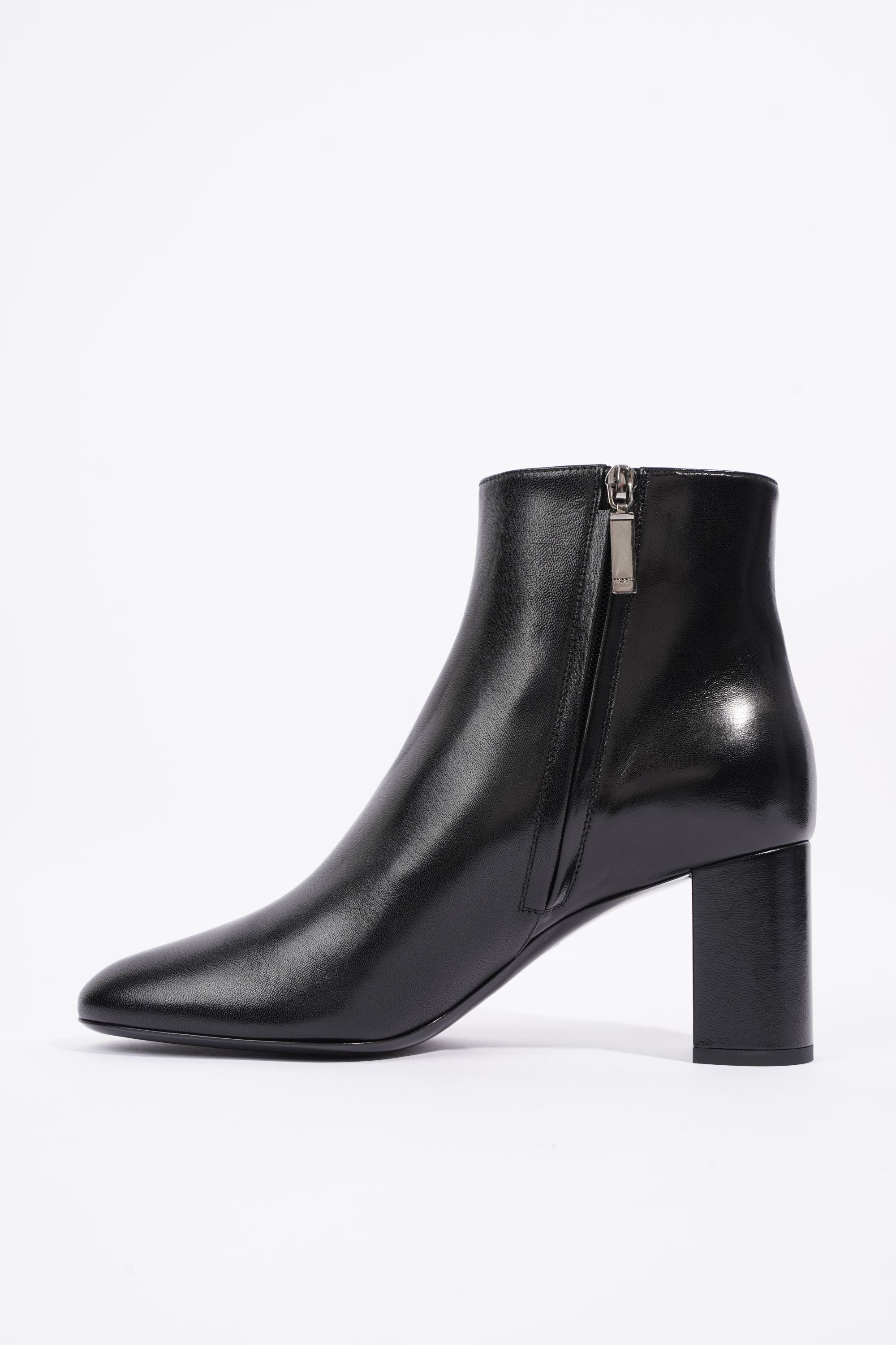Saint Laurent Womens Lou Lou Leather Zip Boots Black EU 39.5 / UK 6.5