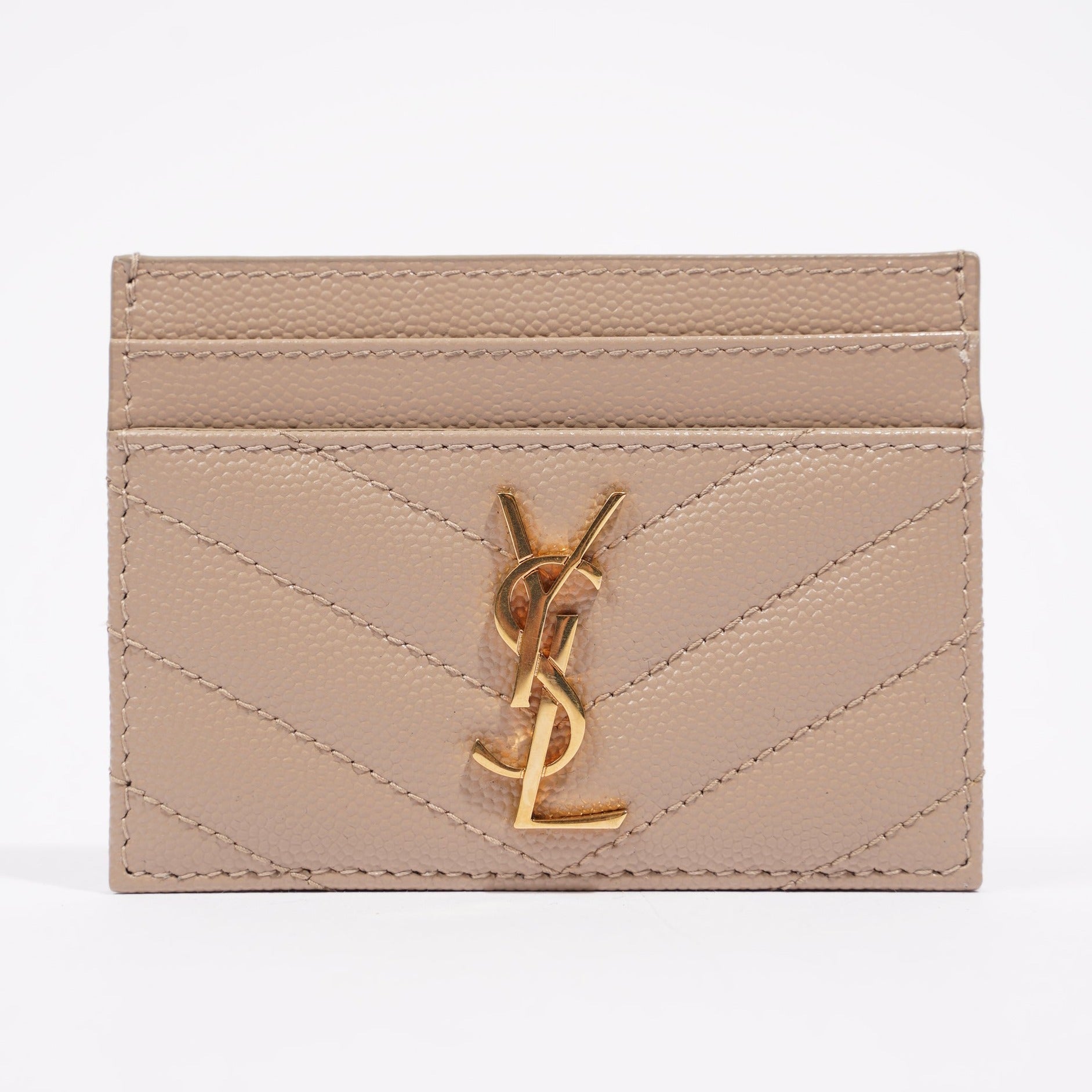 Saint Laurent Womens Card Holder Nude