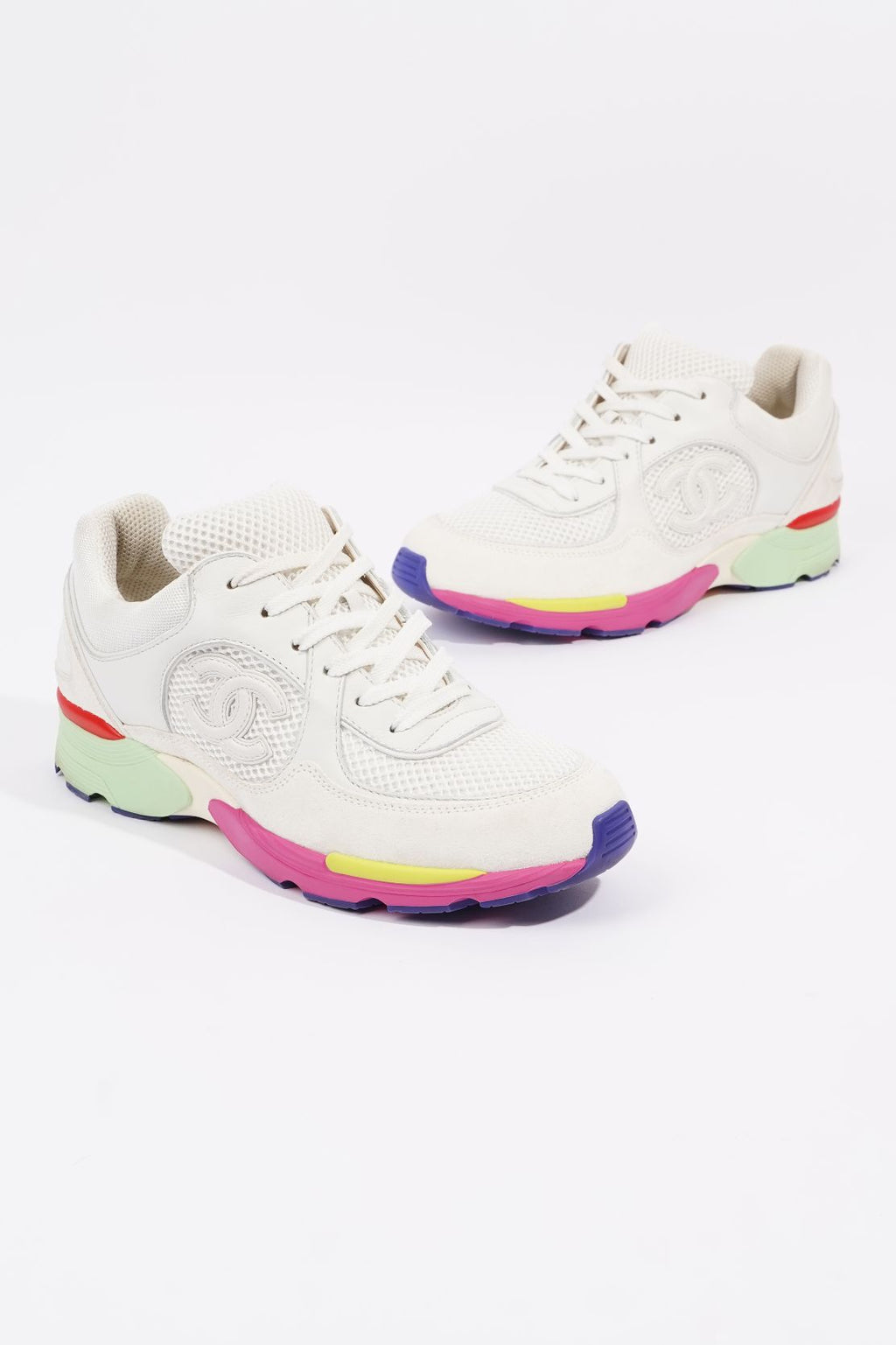 Chanel Womens CC Logo White / Multi Midsole EU 36.5 / UK 3.5