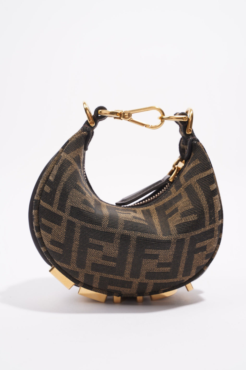 Fendi Womens Fendigraphy Bag Monogram Canvas Nano