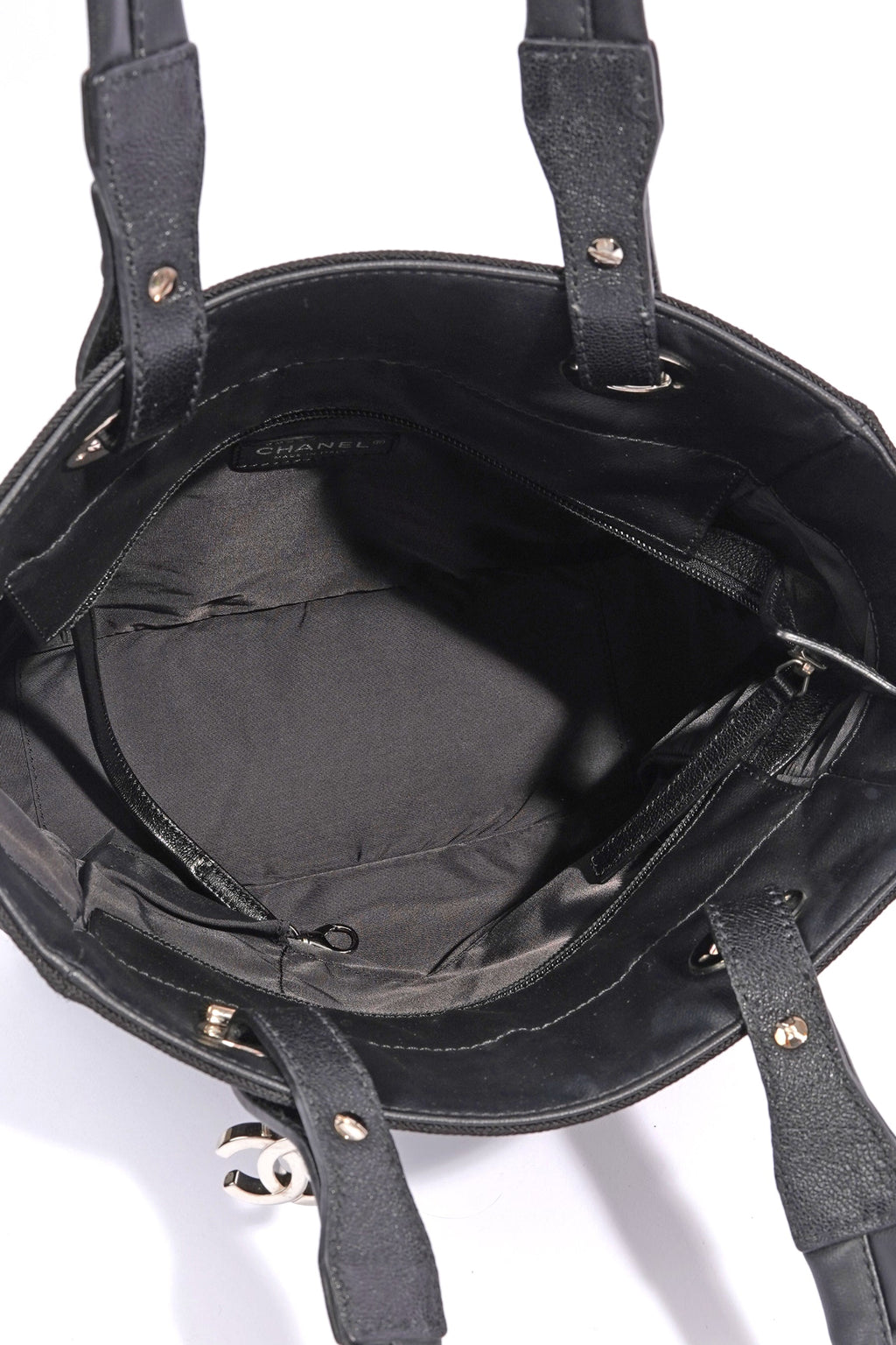 Chanel Paris Biarritz Tote Black Canvas