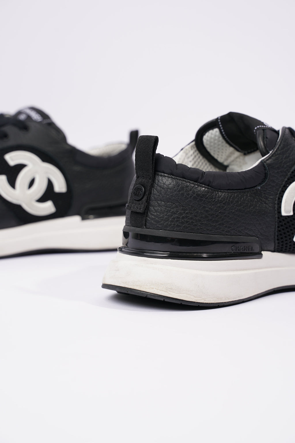 Chanel Mens CC Logo Black / White EU 43 / UK 9