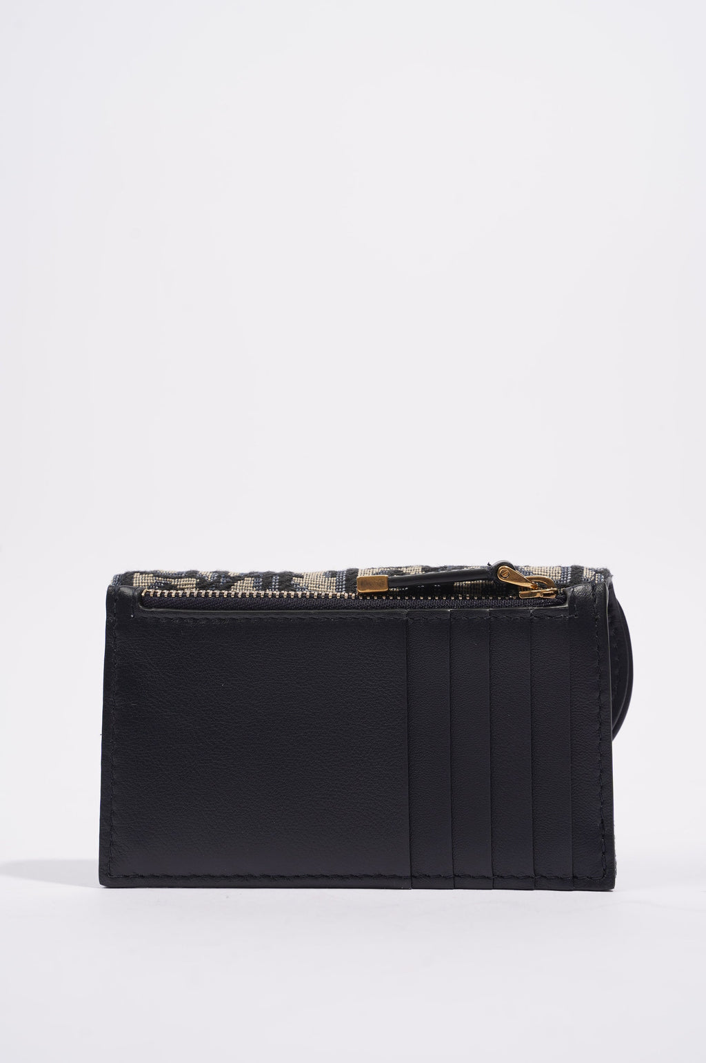 Christian Dior Womens Saddle Flap Compact Zipped Card Holder Oblique