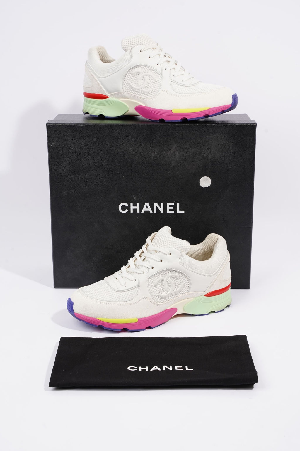 Chanel Womens CC Logo White / Multi Midsole EU 36.5 / UK 3.5