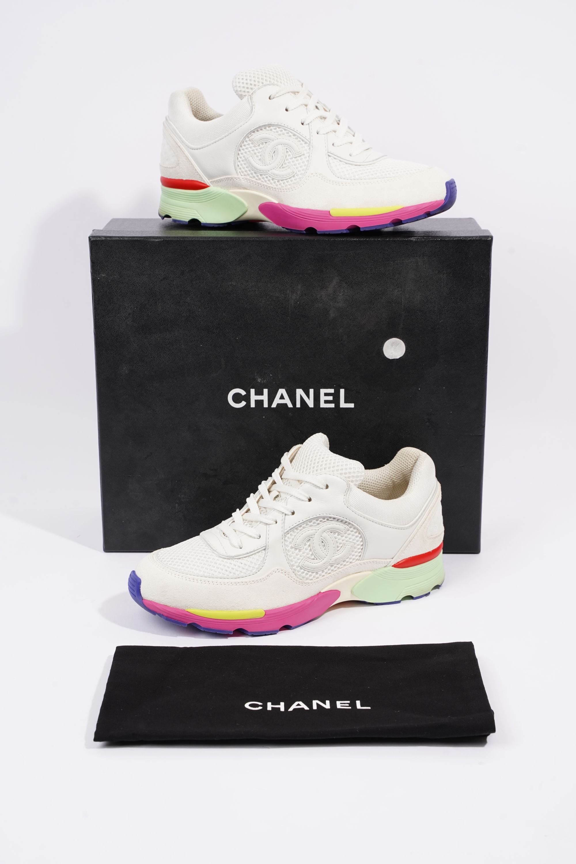 Chanel Womens CC Logo White / Multi Midsole EU 36.5 / UK 3.5