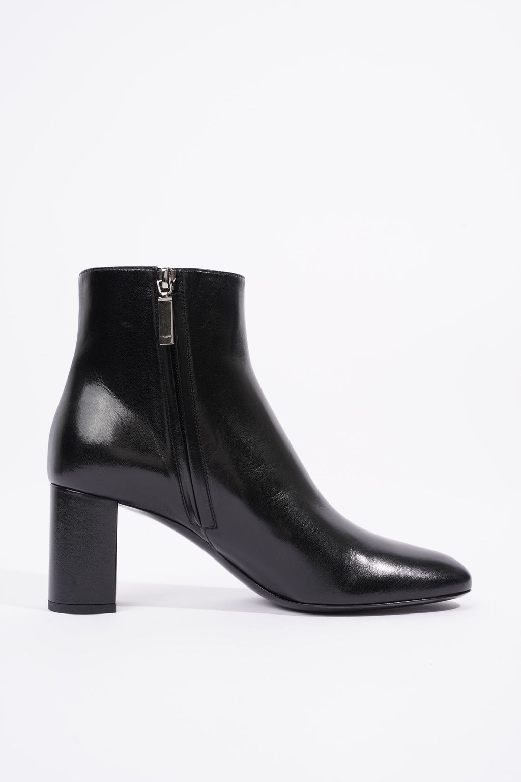 Saint Laurent Womens Lou Lou Leather Zip Boots Black EU 39.5 / UK 6.5