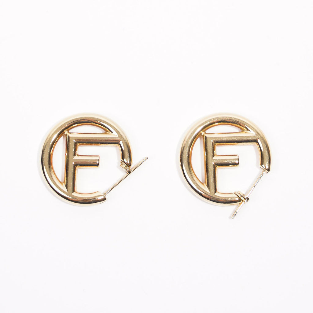 Fendi Womens F Hoops Golden Base Metal Medium