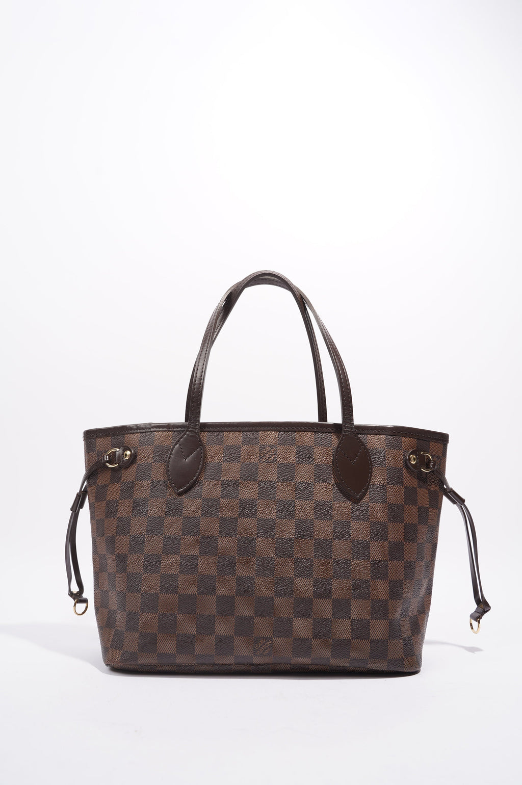 Louis Vuitton Womens Neverfull Bag Damier Ebene Canvas PM