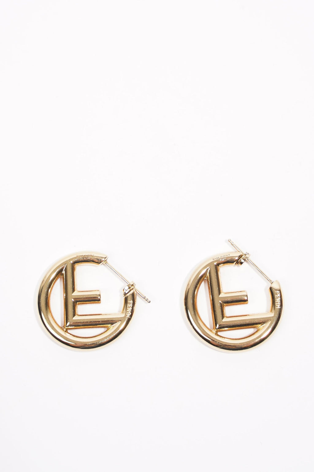 Fendi Womens F Hoops Golden Base Metal Medium