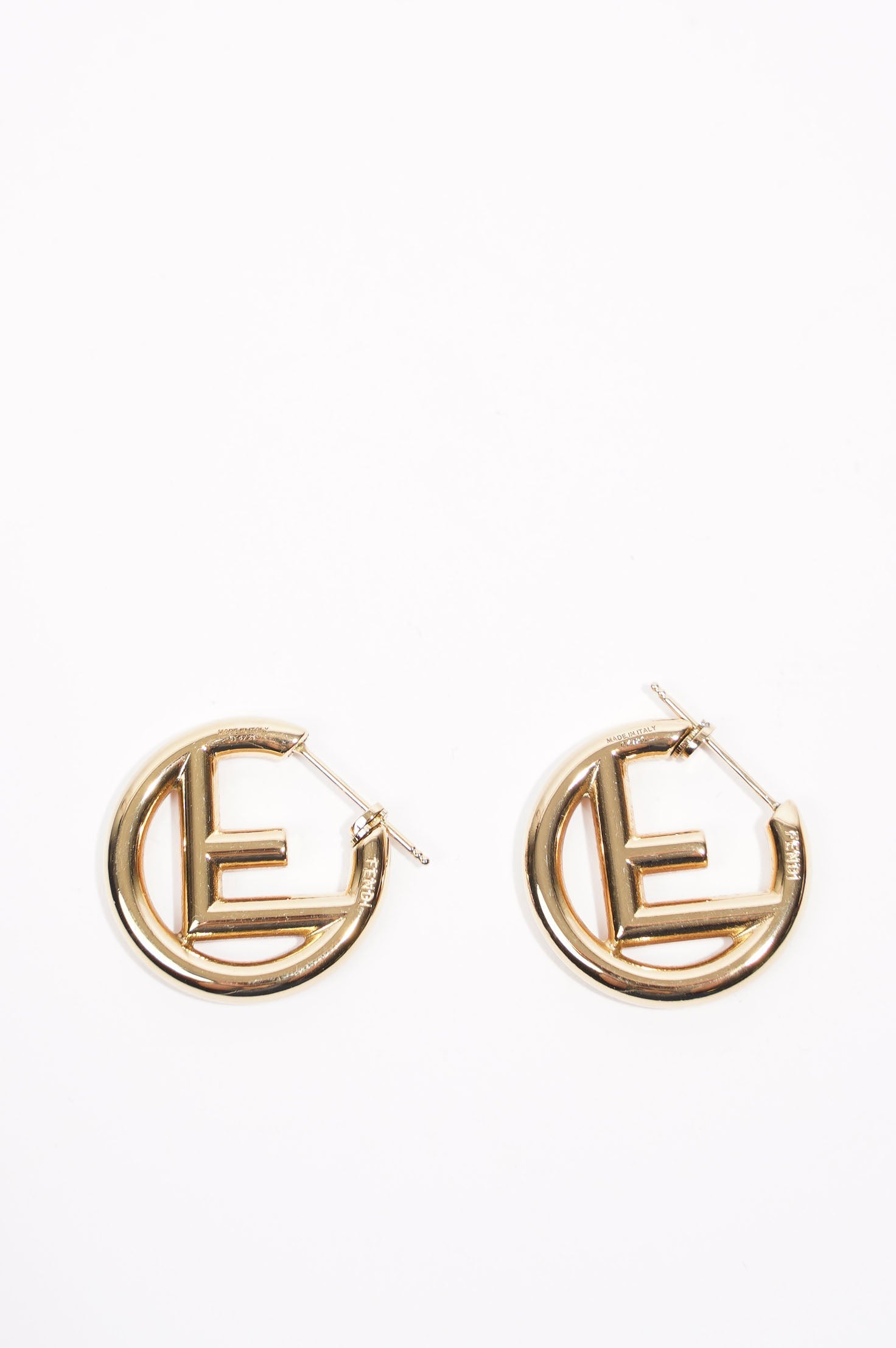 Fendi Womens F Hoops Golden Base Metal Medium
