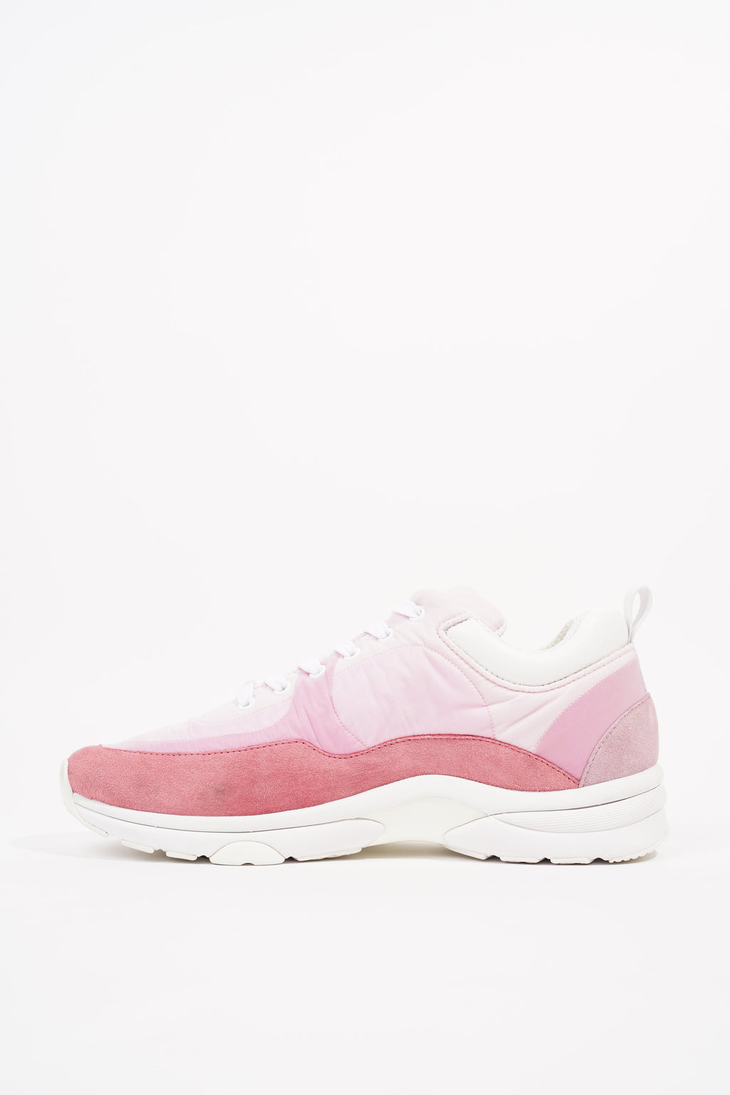 Chanel Womens CC Logo Pink / White EU 41 / UK 8