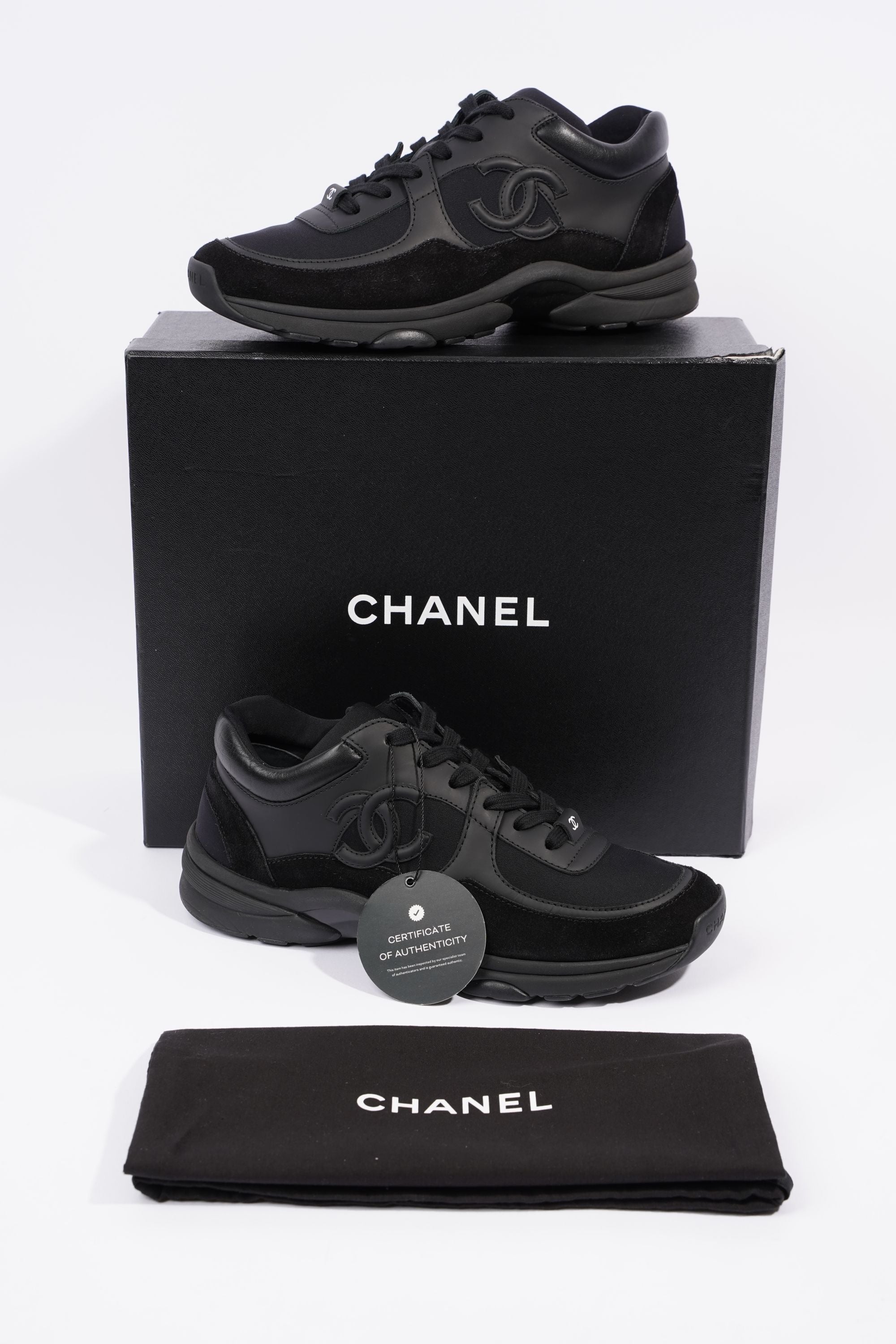 Chanel Womens CC Logo Black EU 37.5 / UK 4.5