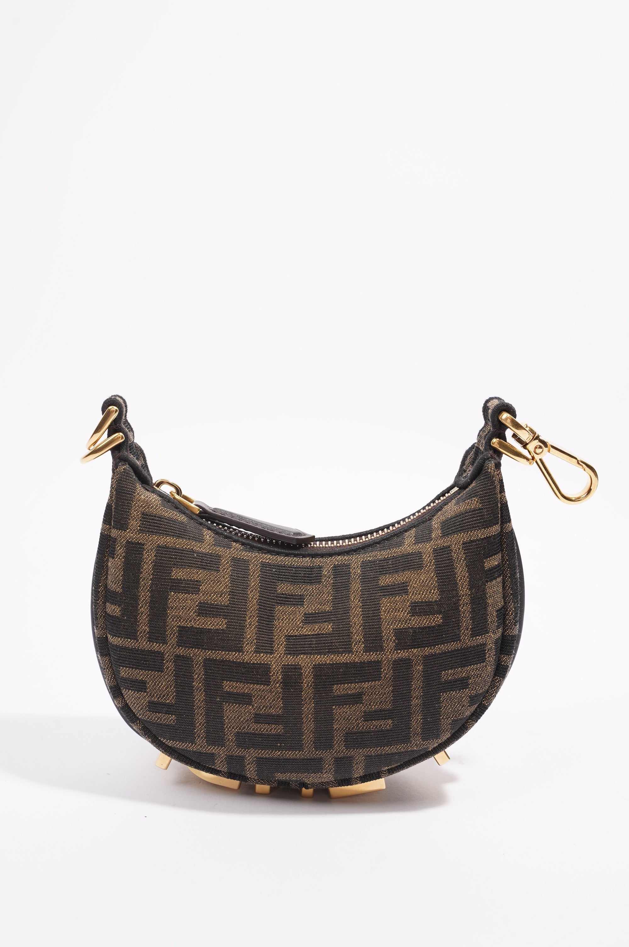 Fendi Womens Fendigraphy Bag Monogram Canvas Nano