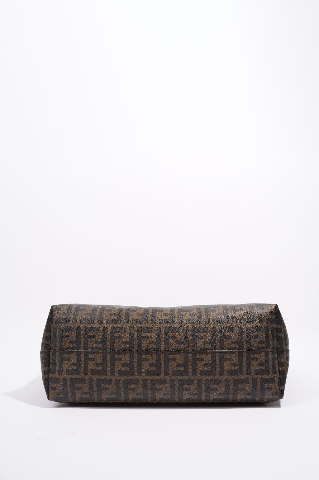 Fendi Womens Zucca Roll Tote Bag Monogram Canvas Medium