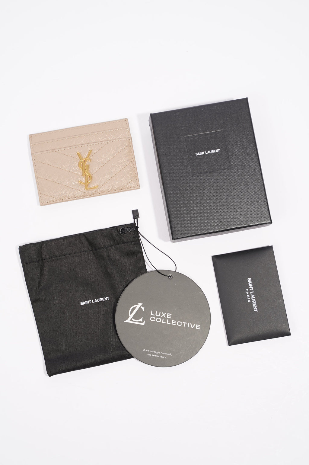 Saint Laurent Womens Card Holder Nude