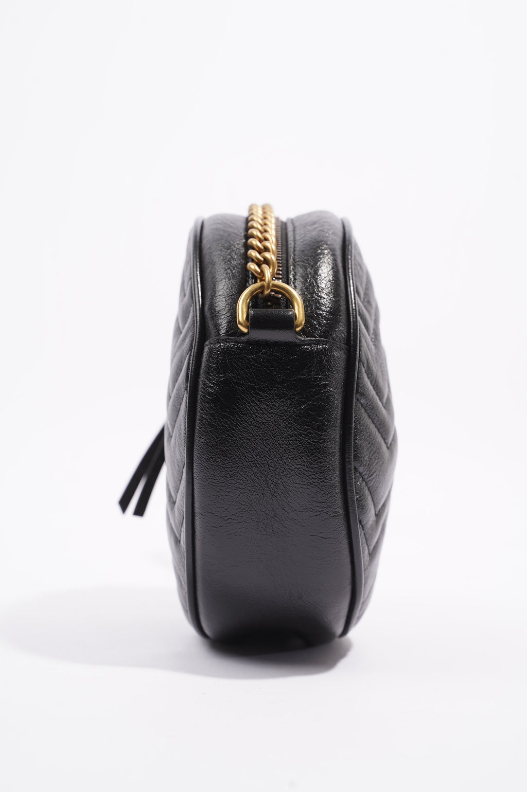 Gucci Womens Marmont Round Bag Black / Gold