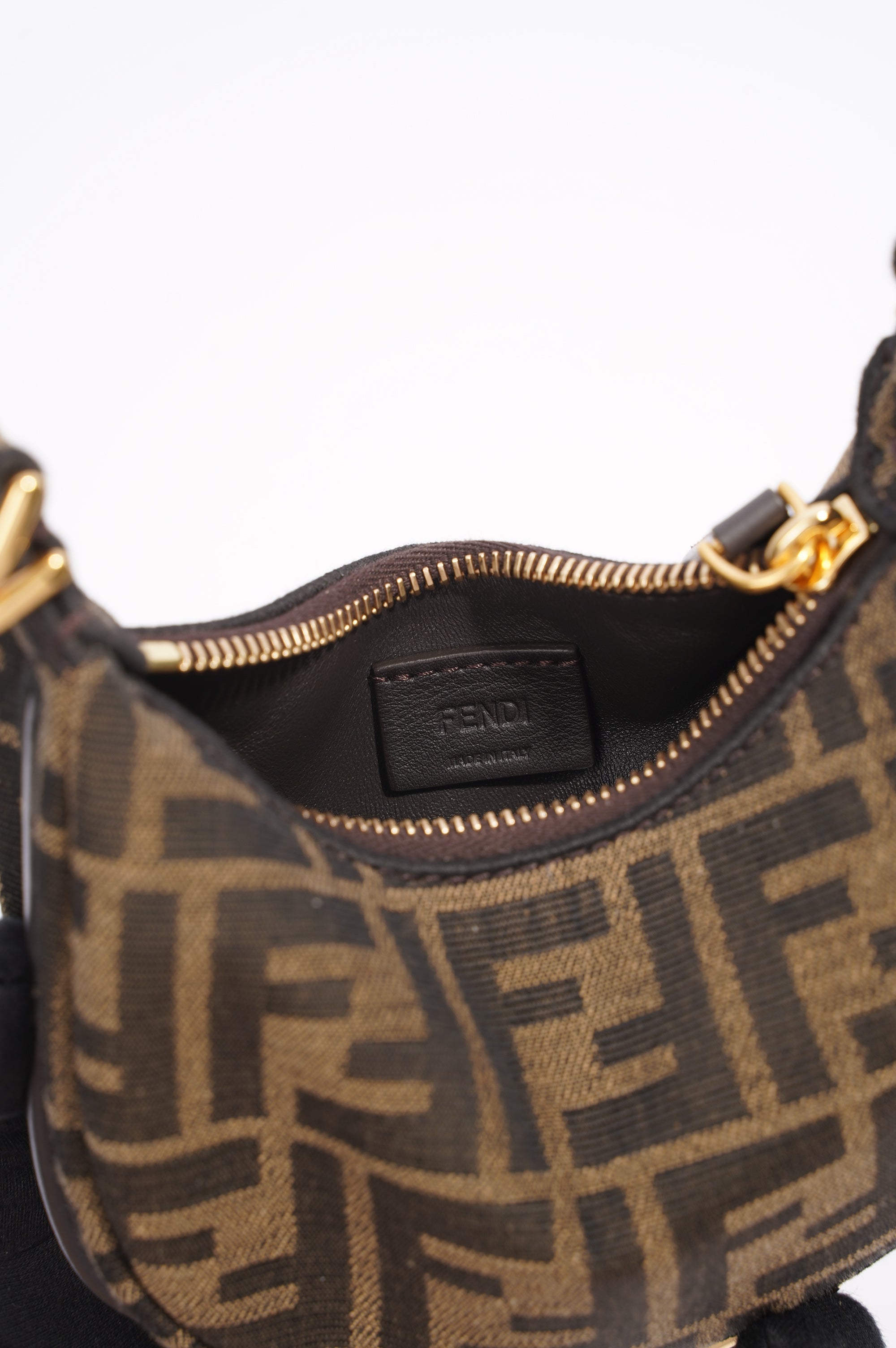 Fendi Womens Fendigraphy Bag Monogram Canvas Nano