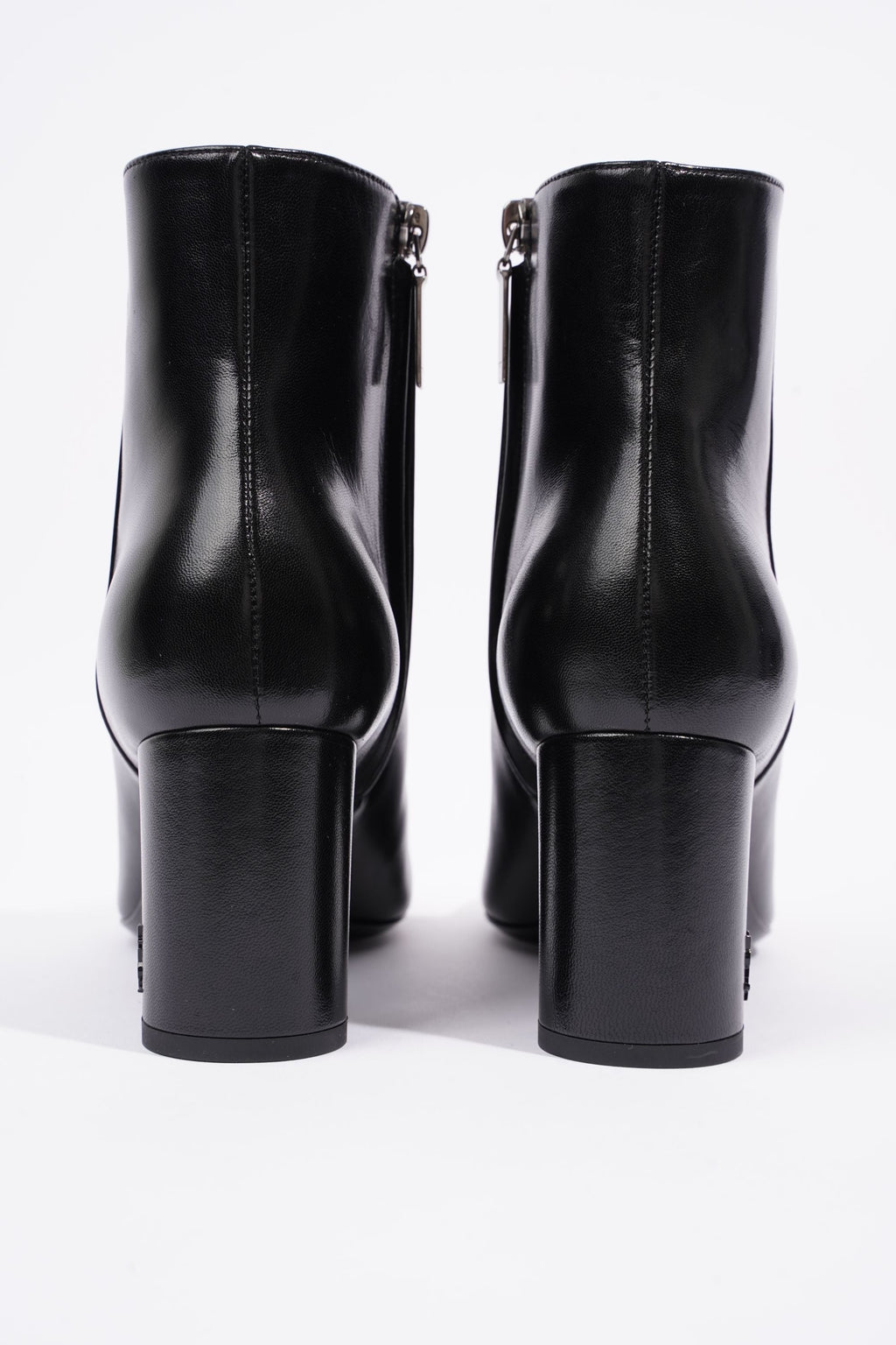 Saint Laurent Womens Lou Lou Leather Zip Boots Black EU 39.5 / UK 6.5