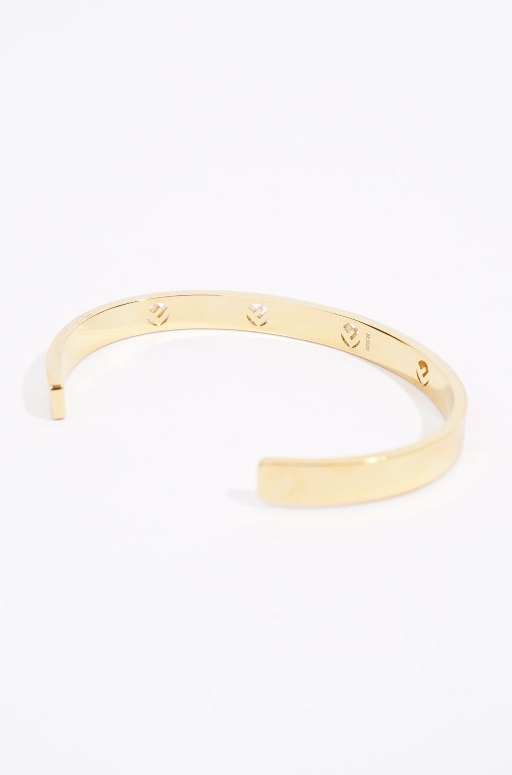 Fendi Womens F Bracelet Golden Finish Brass Small