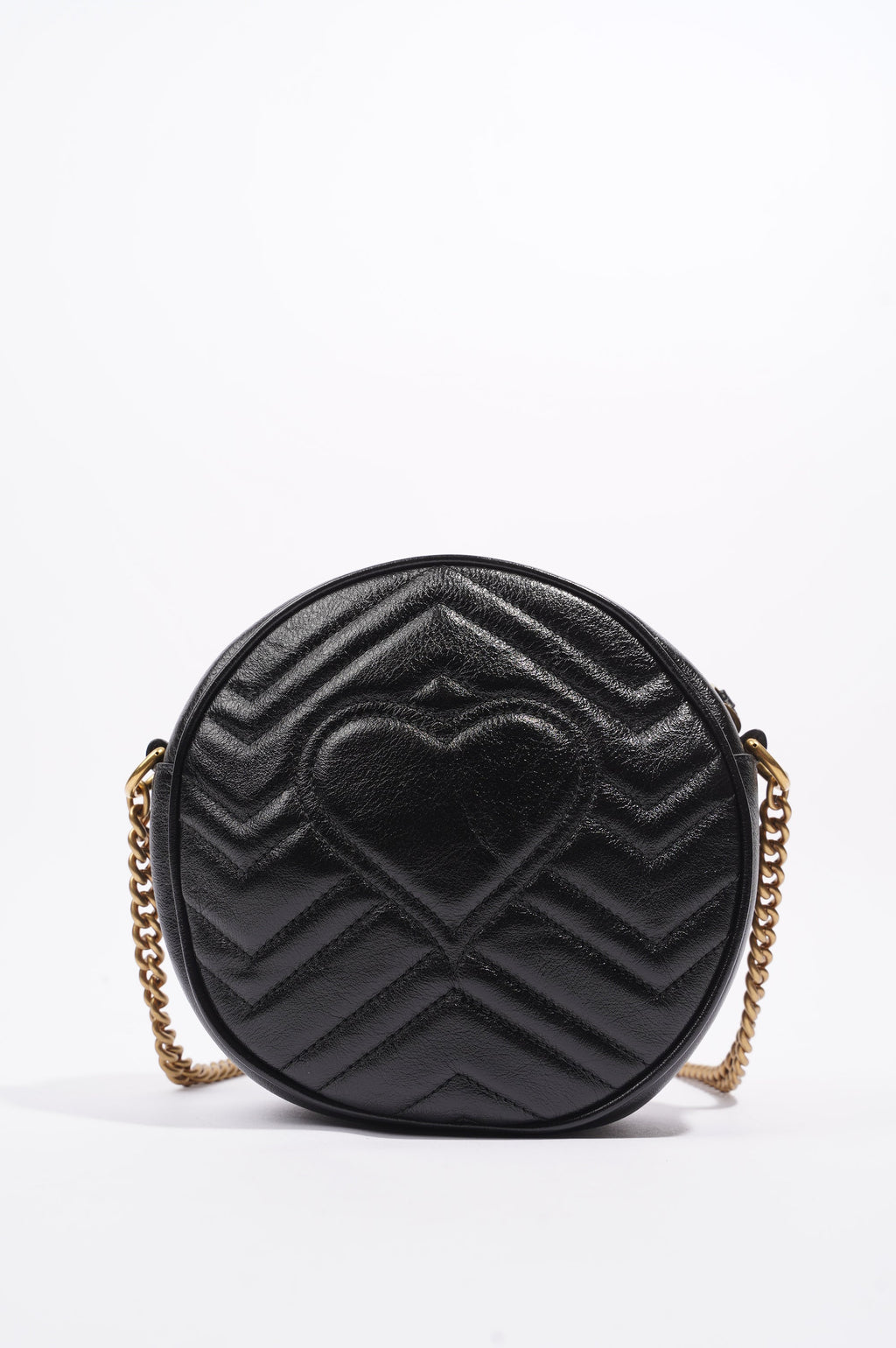 Gucci Womens Marmont Round Bag Black / Gold