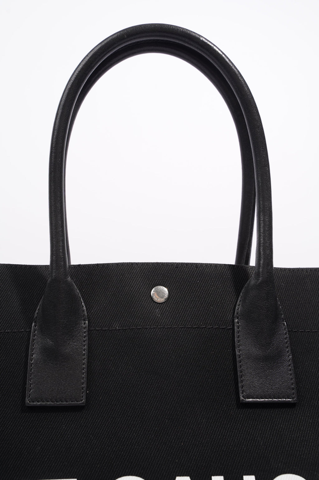 Saint Laurent Womens Rive Gauche Tote Black / White Large